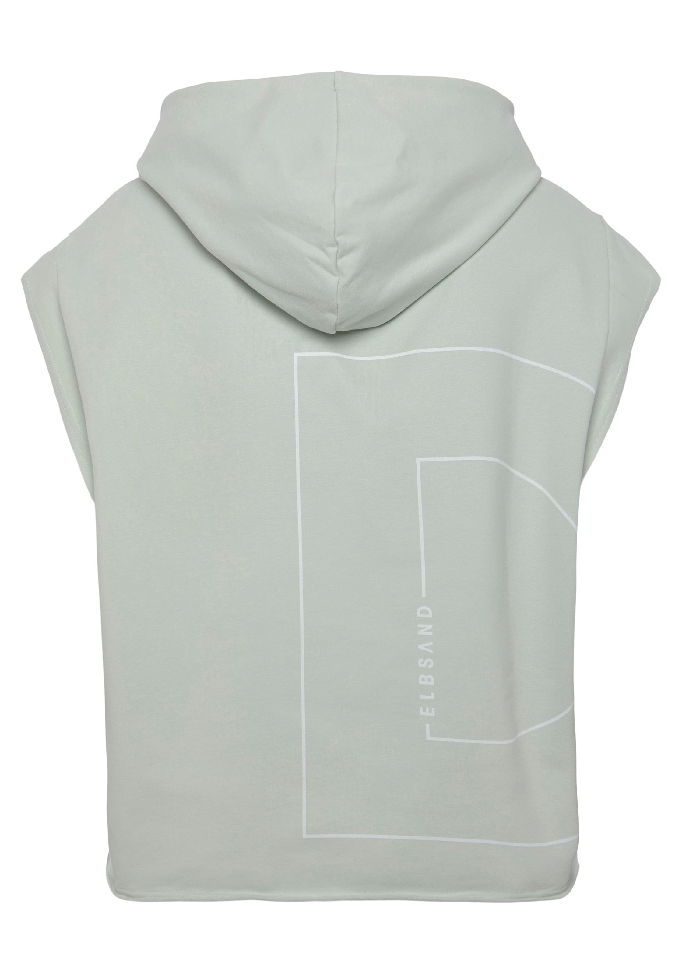 Elbsand Kapuzensweatshirt »Catia«, kurzärmliger Hoodie mit Logodruck hinten