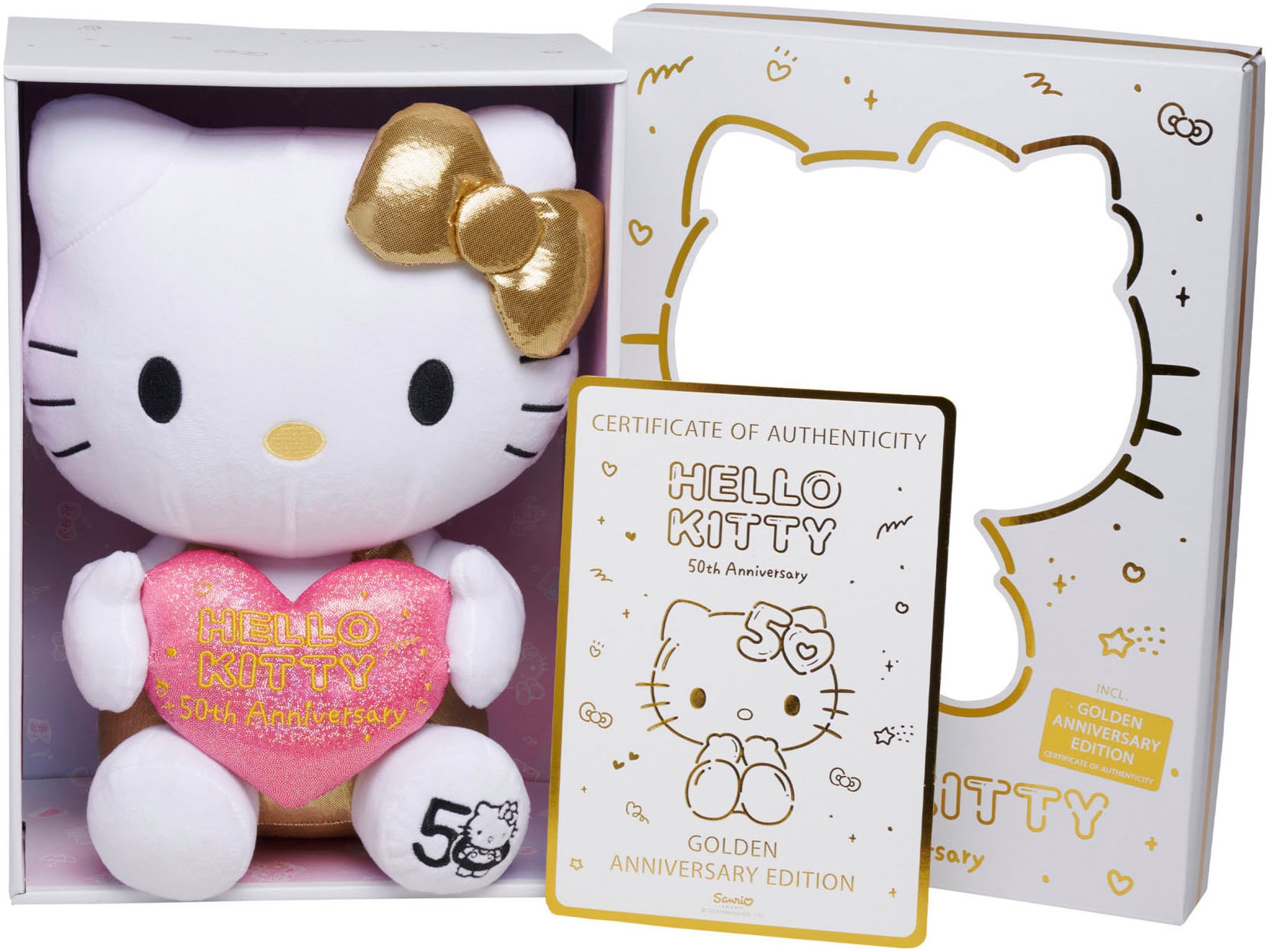 Plüschfigur »Hello Kitty 50. Jubiläum, 30 cm«