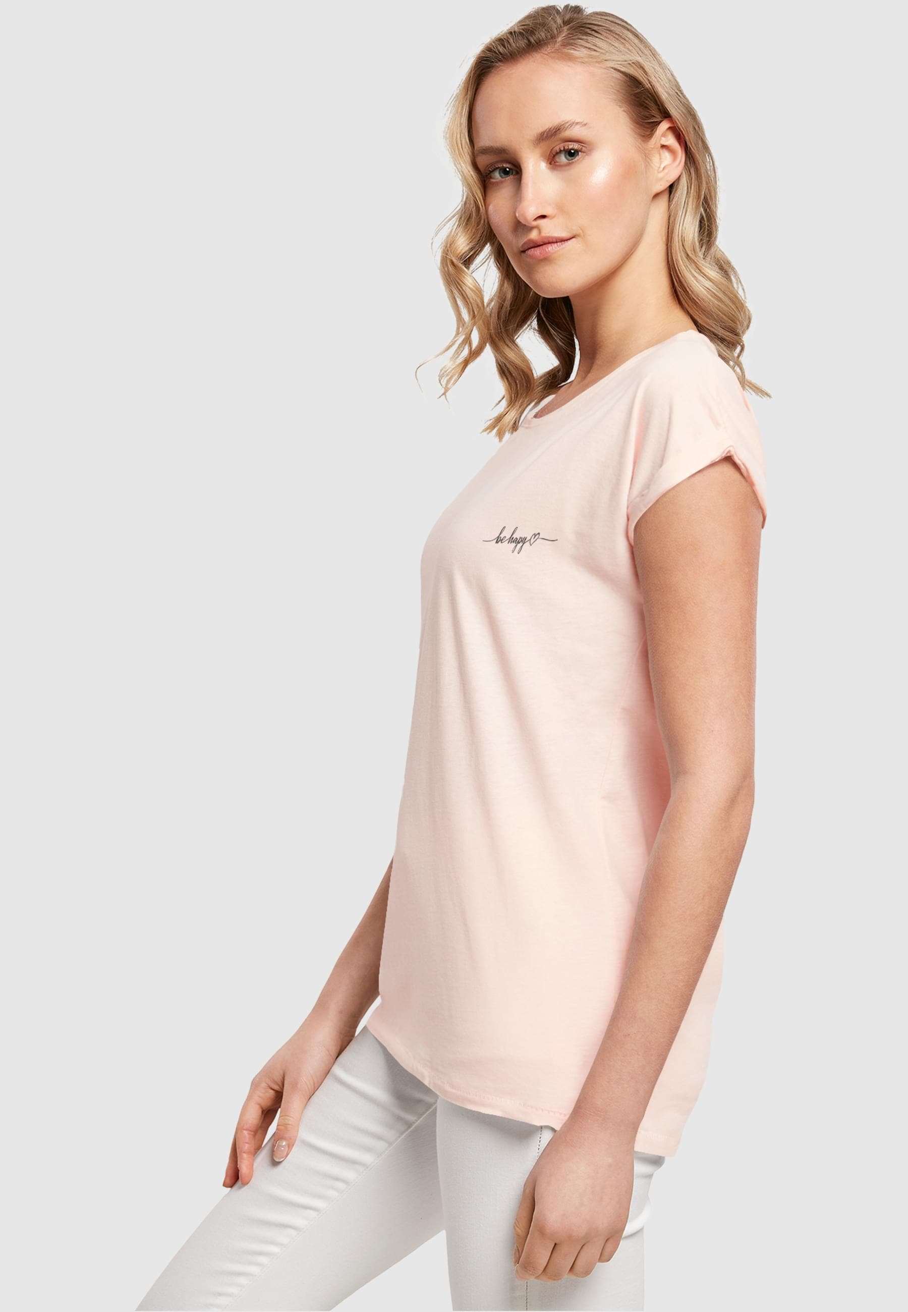 Merchcode T-Shirt »Merchcode Damen Ladies Be Happy T-Shirt«, (1 tlg.)