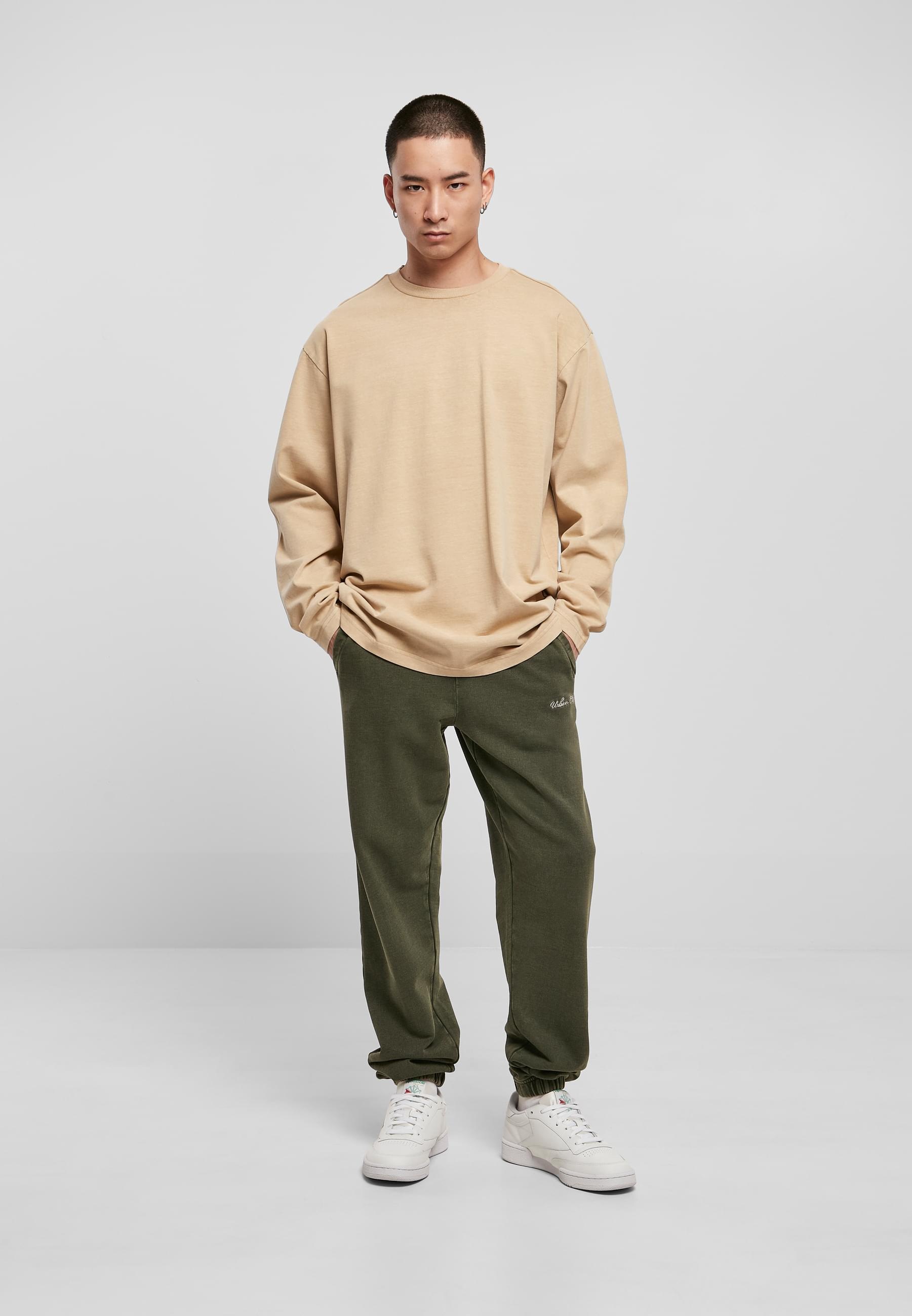 URBAN CLASSICS T-Shirt »Urban Classics Herren Heavy Oversized Garment Dye Longsleeve«, (1 tlg.)