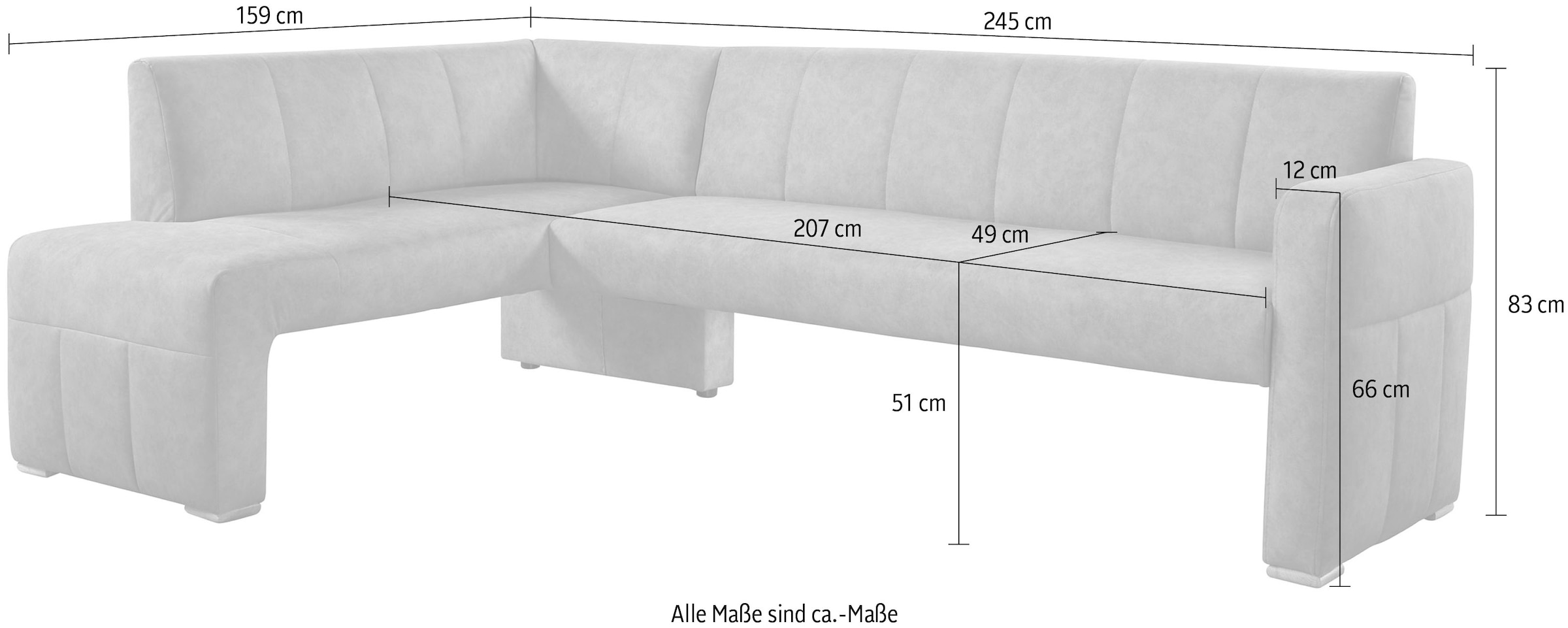 exxpo - sofa fashion Essbank, elegant und modern mit hohem Sitzkomfort