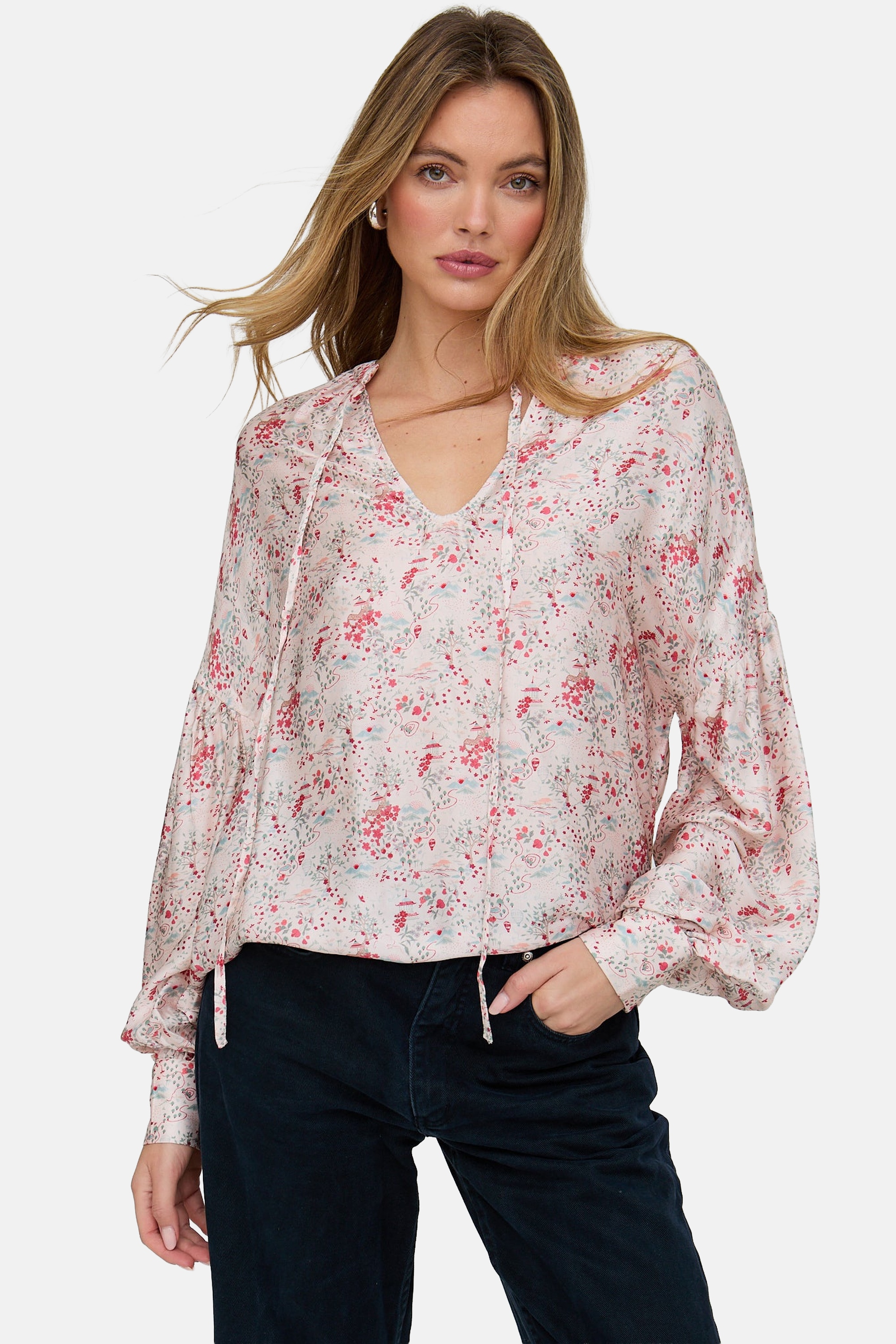 Lily and Lionel Hemdbluse »Rosetti Billowy Sleeves Floral Print Blouse Damen«