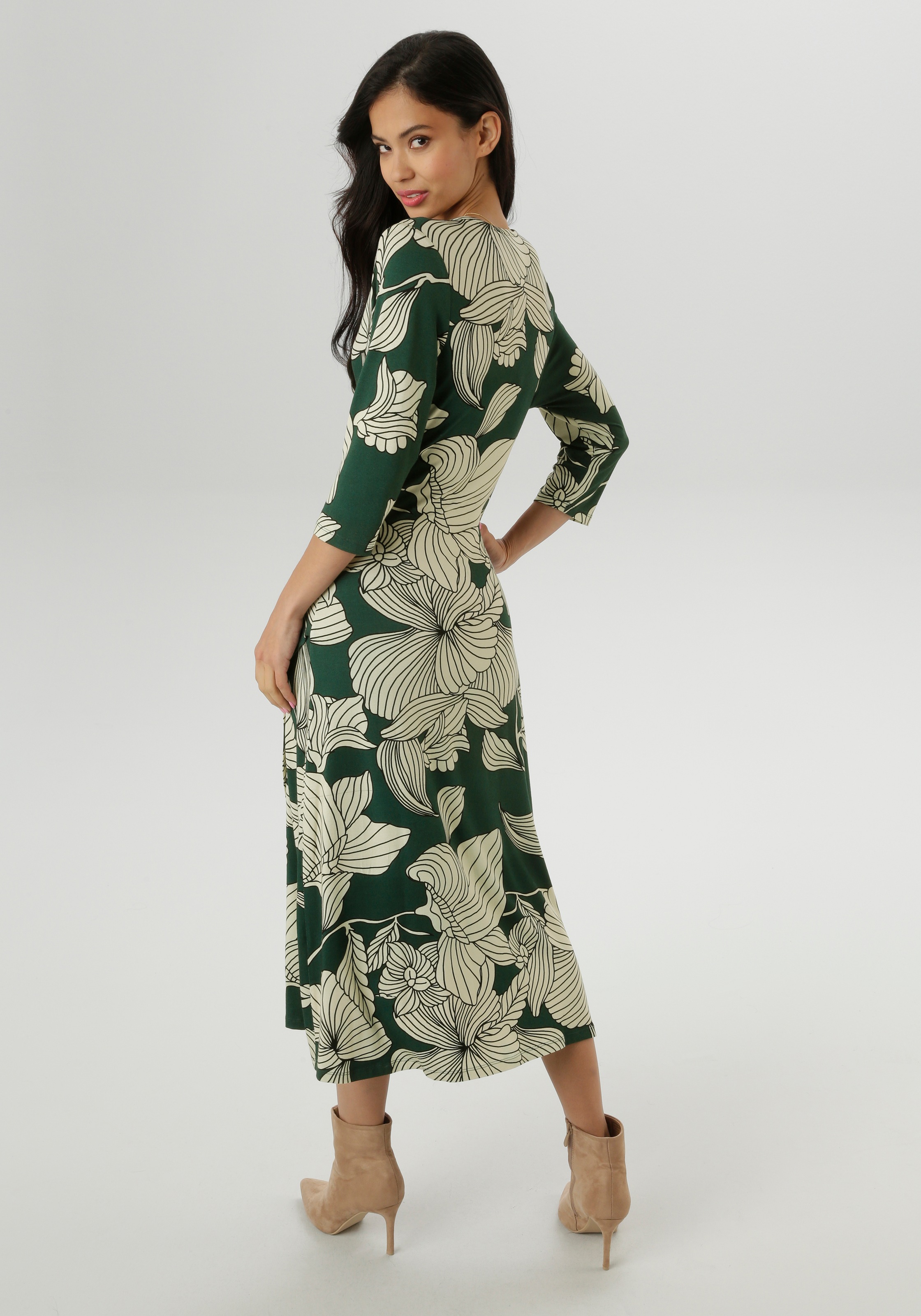 Aniston SELECTED Jerseykleid mit V-Ausschnitt in Wickel-Optik - NEUE KOLLEK günstig online kaufen