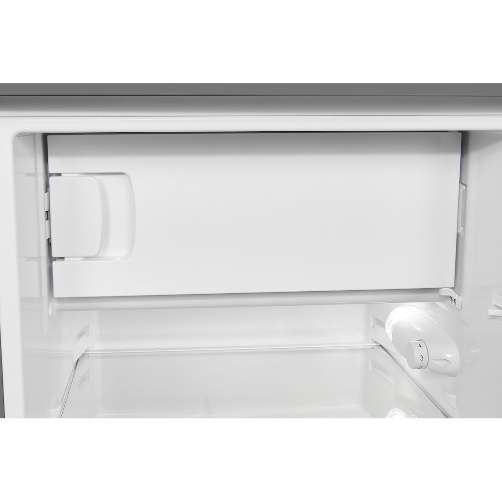 exquisit Kühlschrank, KS18-4-H-170E inoxlook, 85,0 cm hoch, 60,0 cm breit, 136 L Volumen, 4 Sterne Gefrieren