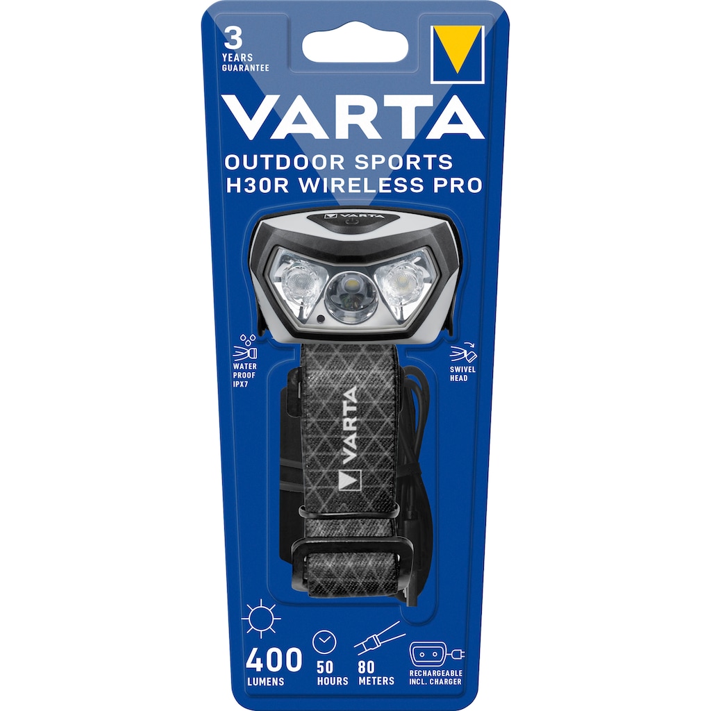 VARTA Kopflampe »Outdoor Sports H30R Wireless Pro mit Akku«