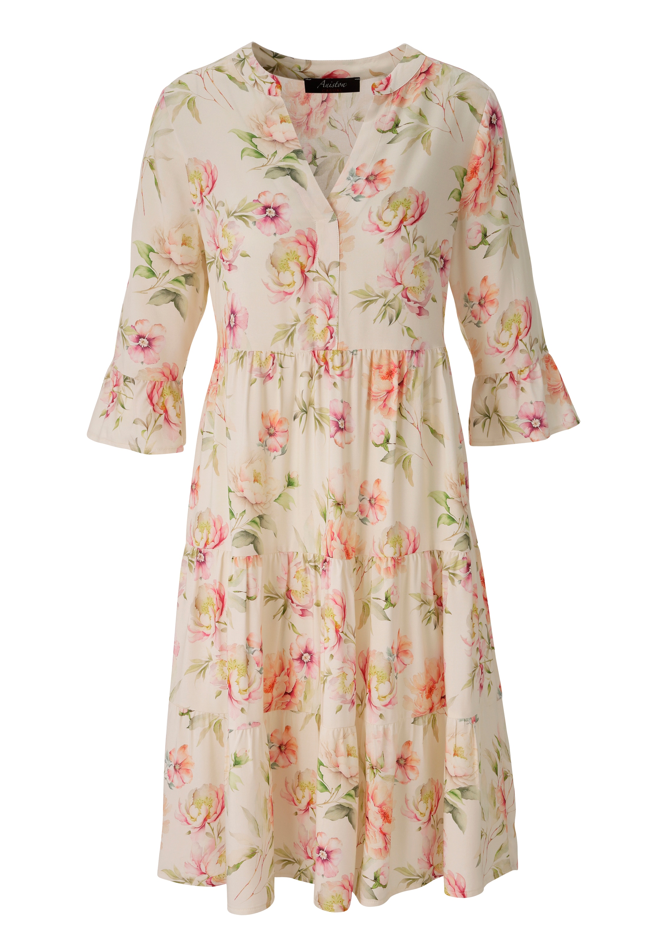 Aniston CASUAL Blusenkleid mit fantasievollem, pastellfarbenen Blumendruck  - NEUE KOLLEKTION