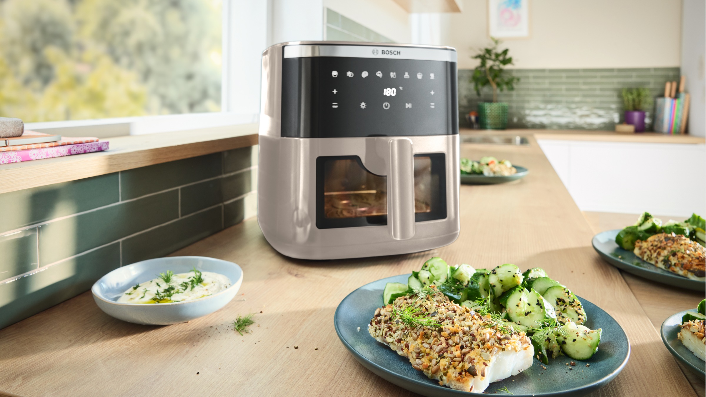 BOSCH Heißluftfritteuse "Air Fryer Serie 6, MAF671B0, 7,2l, Sichtfenster, 7 günstig online kaufen