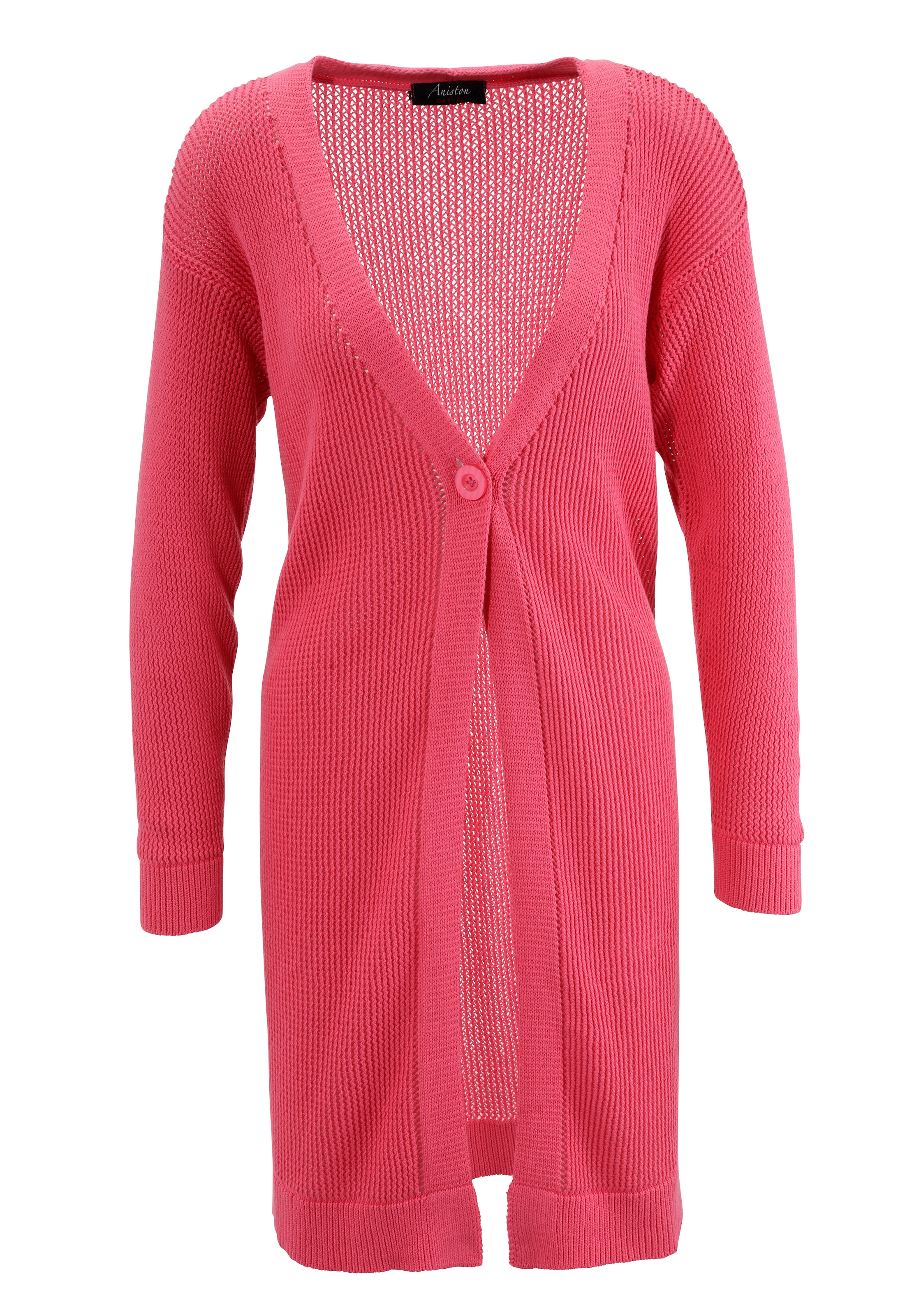 Aniston CASUAL Strickjacke, im trendigem Netzstrickmuster