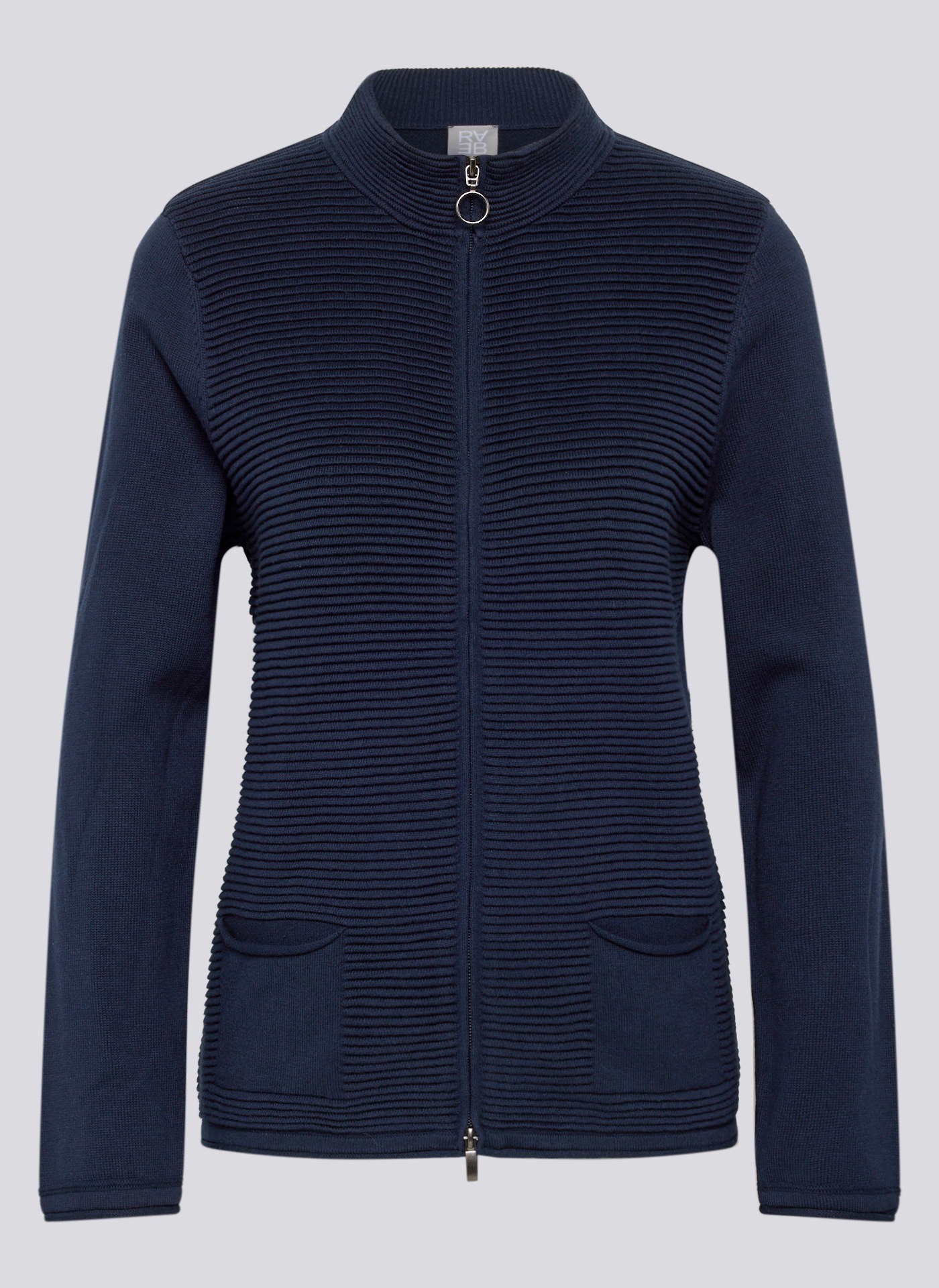 Strickjacke RABE, Damen, Gr. 42, pazifik, Strick, Obermaterial: 60% Baumwolle, 40% Polyacryl, unifarben, regular fit normal, ohne Ausschnitt, gerader Abschluss, Strickjacken Strickjacke, mit Taschen 6