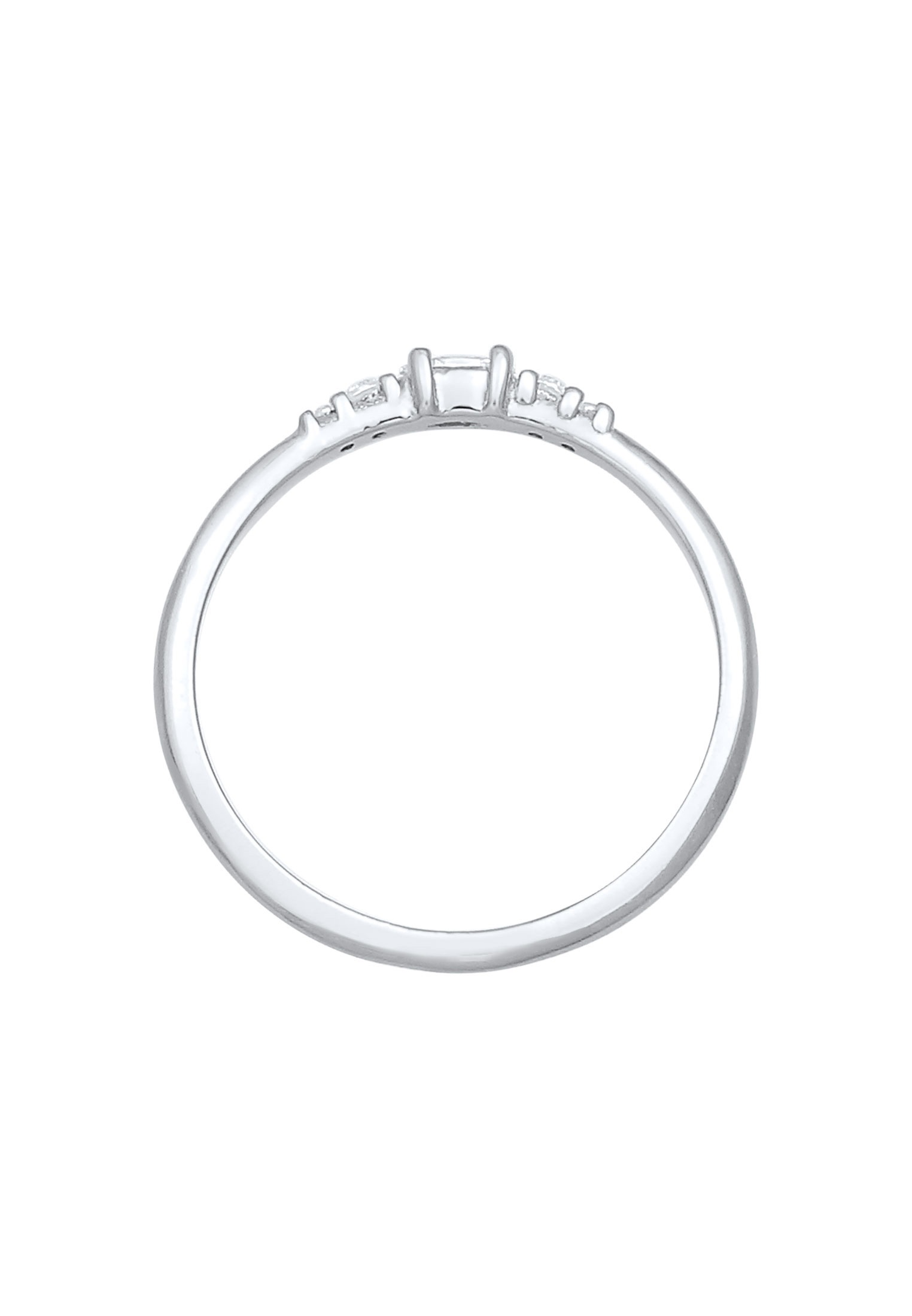 Verlobungsring ELLI "Zirkonia Marquise Elegant Verlobung 925 Silber" Gr. 54, silber, Fingerringe, Damen, 54mm, Silber 925 (Sterlingsilber), Verlobungsring 2