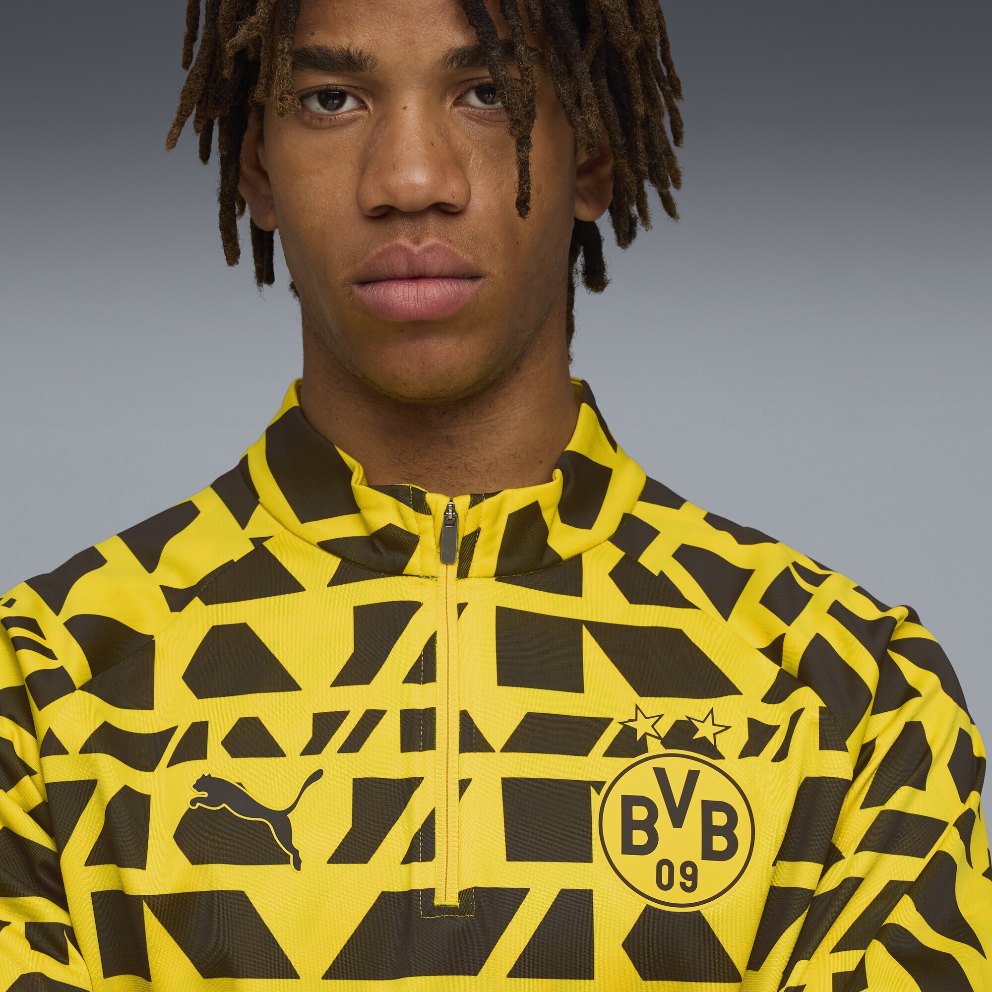 PUMA T-Shirt »Borussia Dortmund Aufwärmoberteil mit viertellangem«