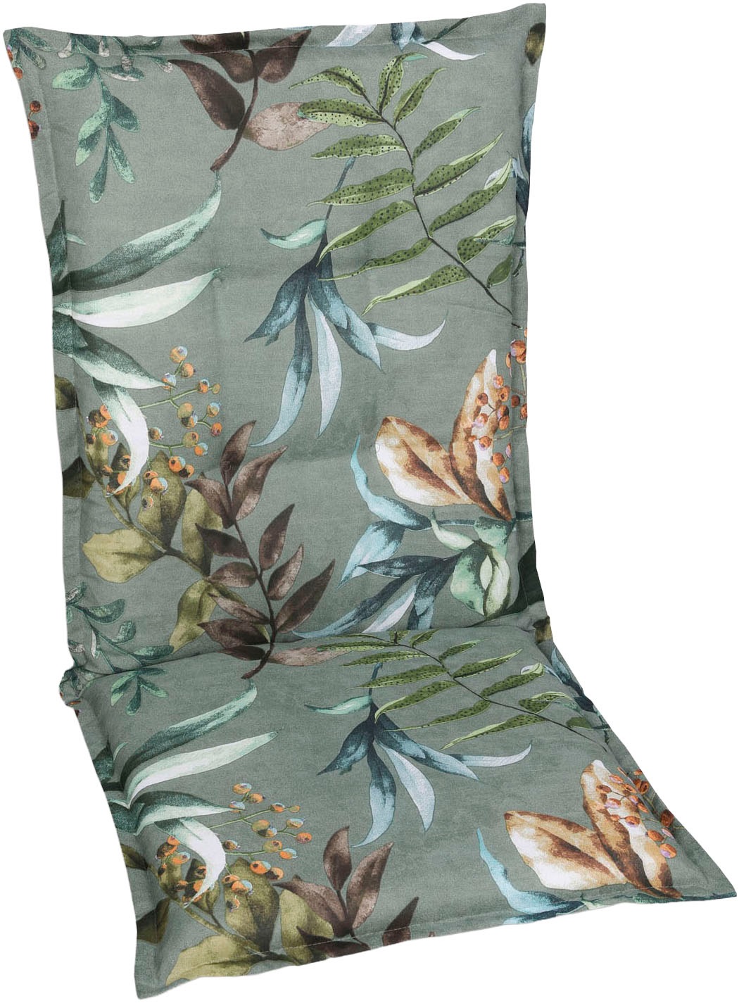 GO-DE Sesselauflage Blätter / Beeren grün - Maße BxLxH ca.: 50 cm x 108 cm günstig online kaufen