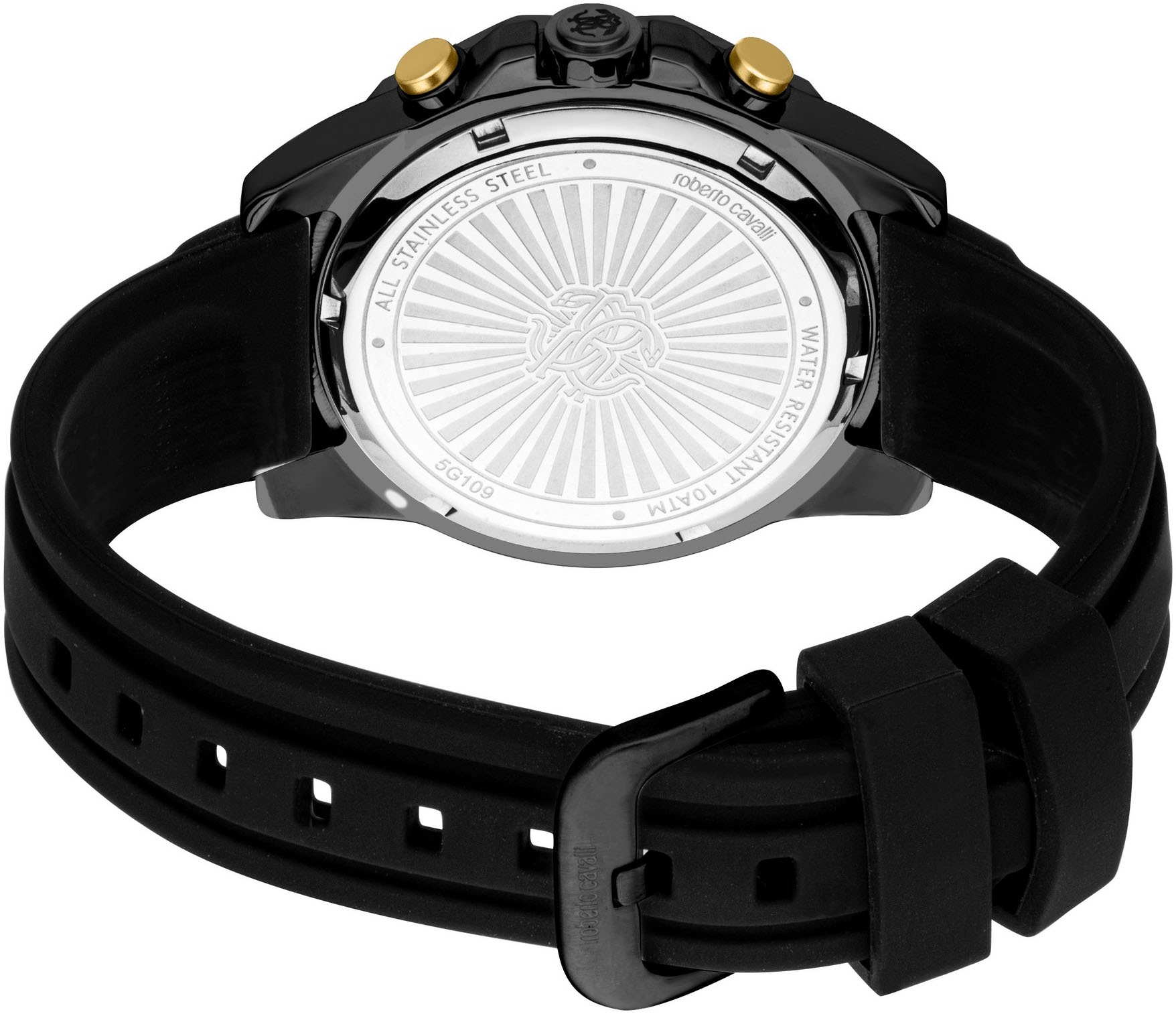 roberto cavalli Chronograph »Uomo Sport III«, Quarzuhr, Armbanduhr, Herrenuhr, Silikonarmband, analog, Tag