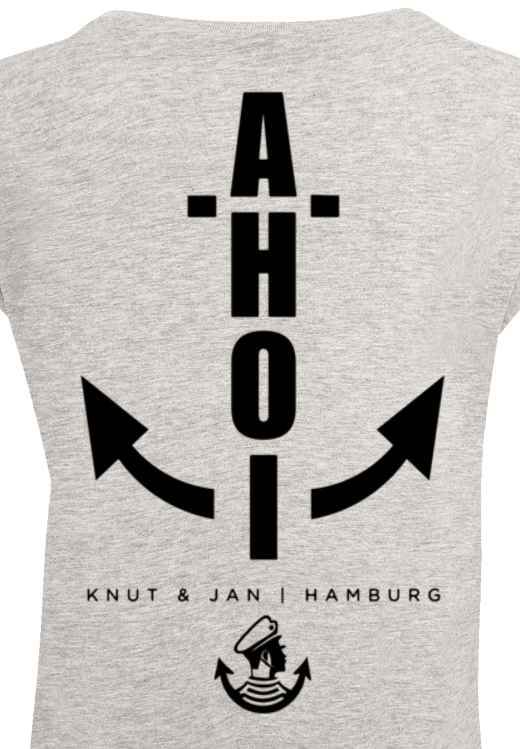 F4NT4STIC T-Shirt »PLUS SIZE Ahoi Anker Knut & Jan Hamburg«, Print