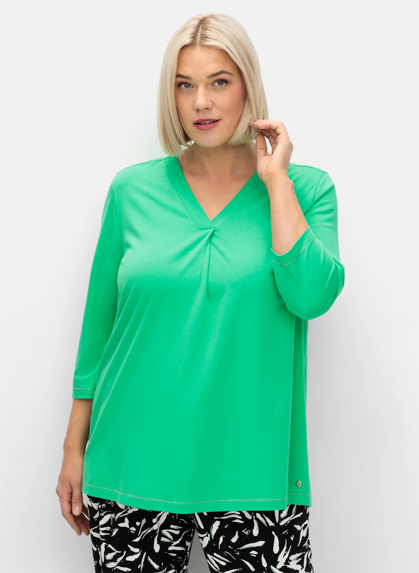 Sheego 3/4-Arm-Shirt "3/4-Arm-Shirt", (1 tlg.) günstig online kaufen