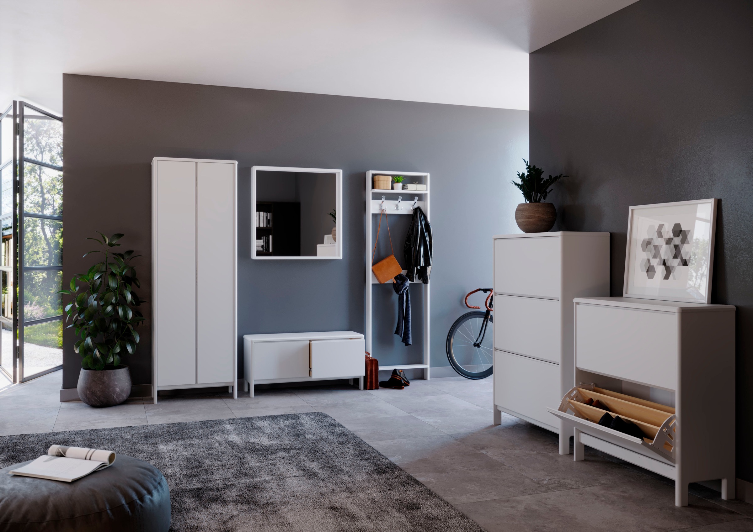 Thumbnail - Home affaire Schuhschrank "Luven", FSC zertifiziertes Massivholz, mit 2 Klappen