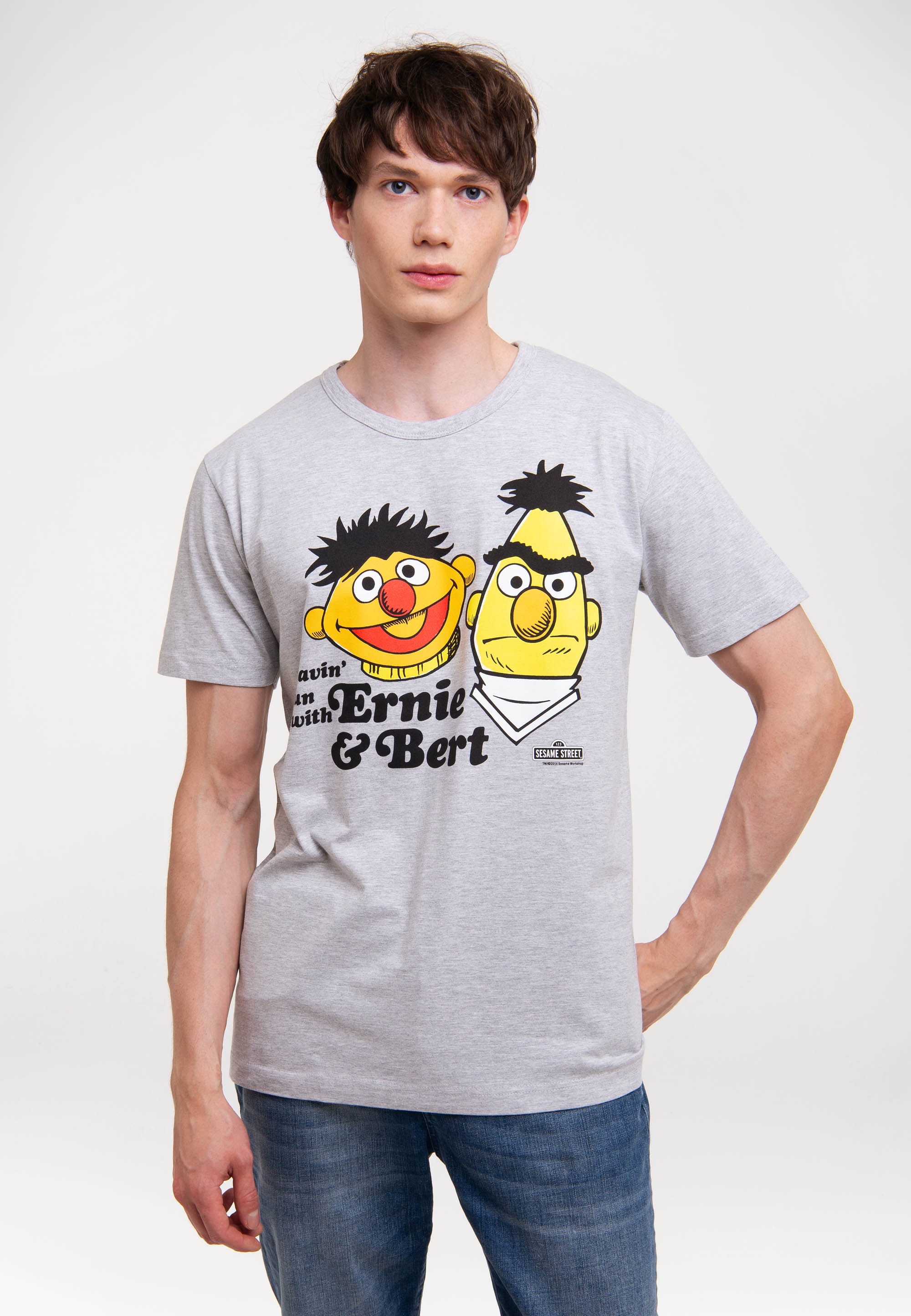 LOGOSHIRT T-Shirt »Ernie & Bert - Havin`Fun«, mit Retro-Print