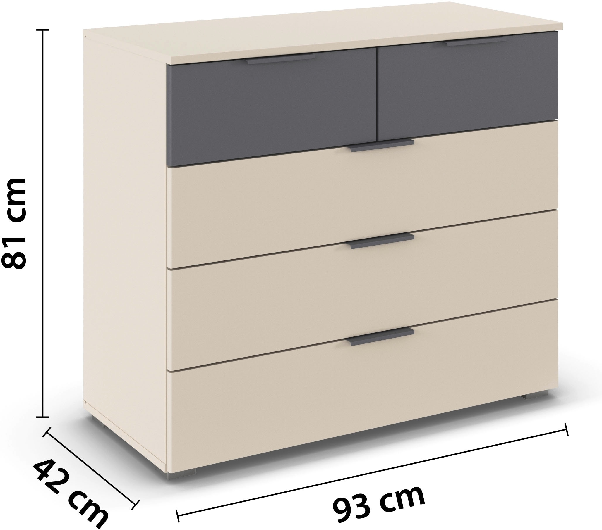 rauch Schubkastenkommode »Sideboard Kommode Schubladenkommode TARRAGONA«, mit 5 geräumigen Schubladen in trendigen Farben MADE IN GERMANY