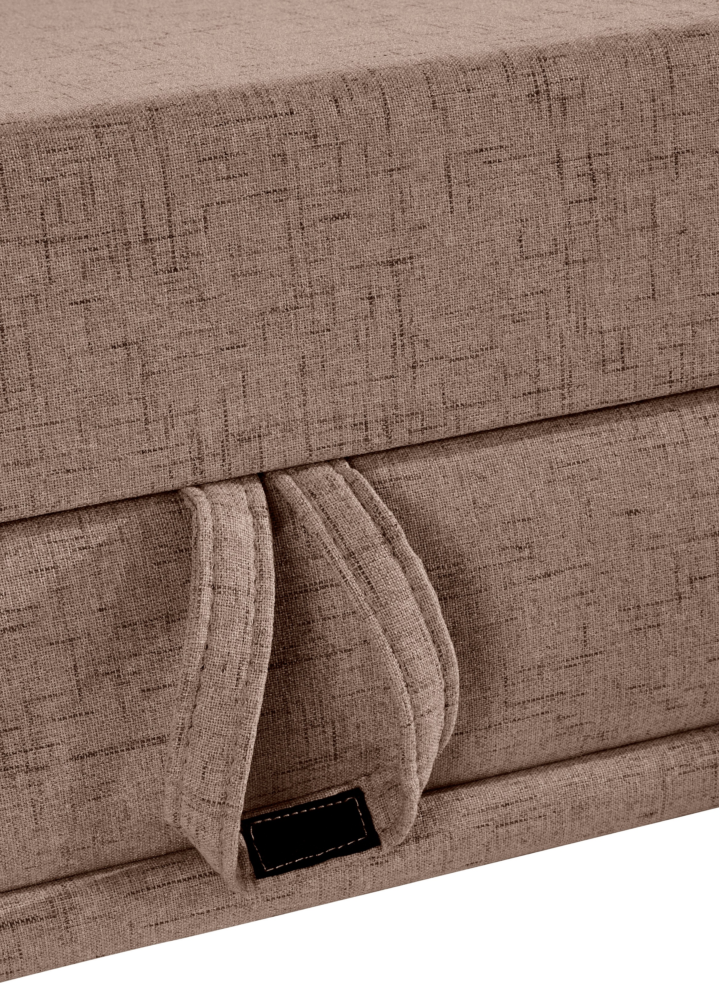 Places of Style Ecksofa Costello, mit Sitztiefenverstellung und Armlehnfunktion, incl. 3 Nierenkissen