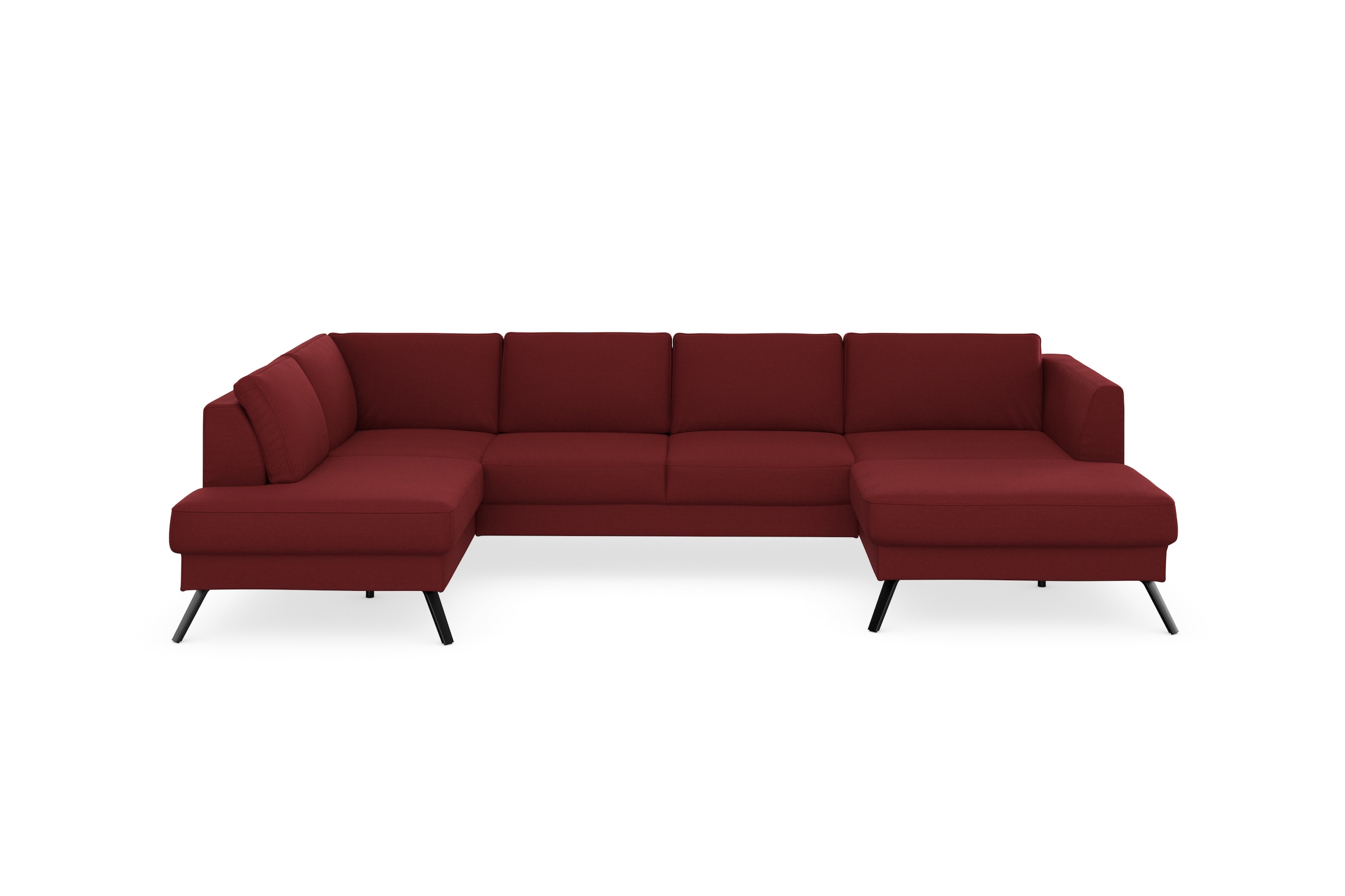 sit&more Wohnlandschaft »Lindholm U-Form«, mit Sitztiefenverstellung und Federkern