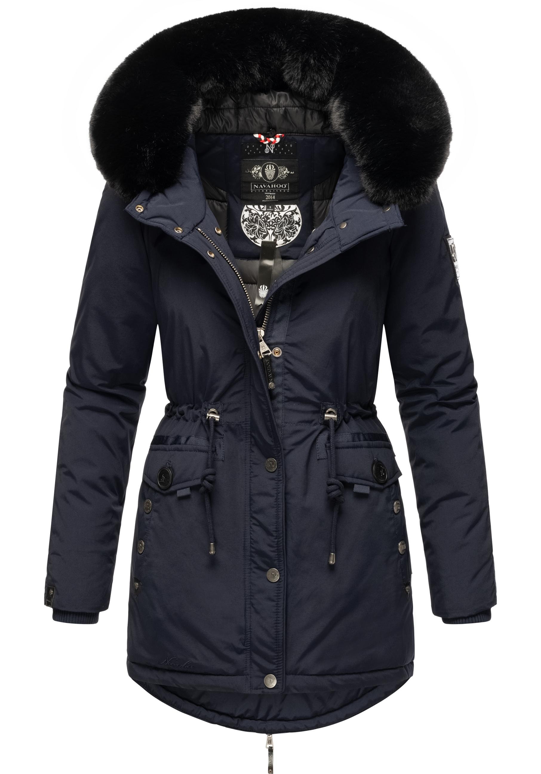 Navahoo Wintermantel »Sweety Deluxe«, modischer Winterparka mit großer doppelter Kapuze