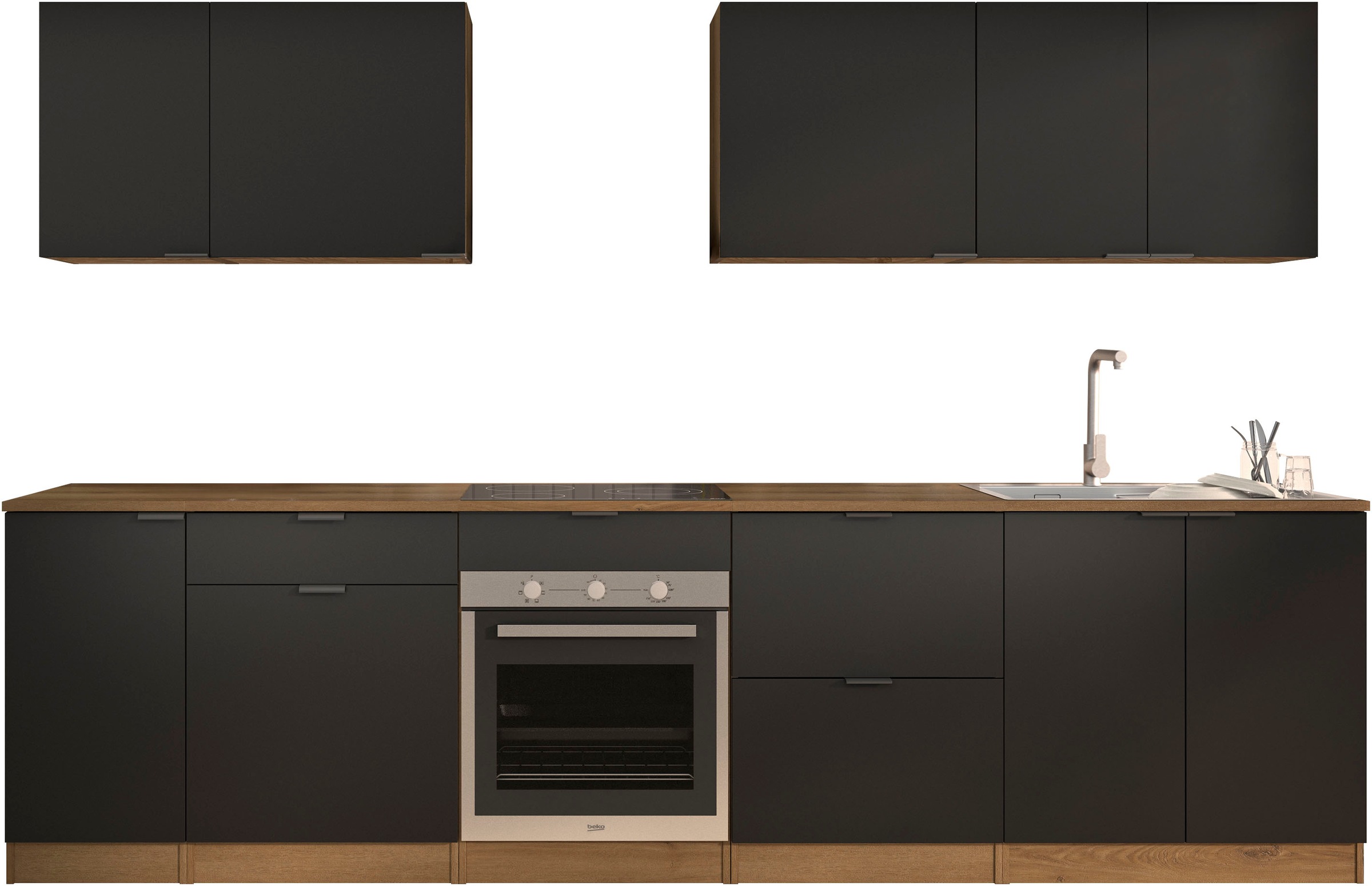 Gami Küchenzeile "300 cm breit EDEN ohne E-Geräte" mit melaminbeschichteter günstig online kaufen