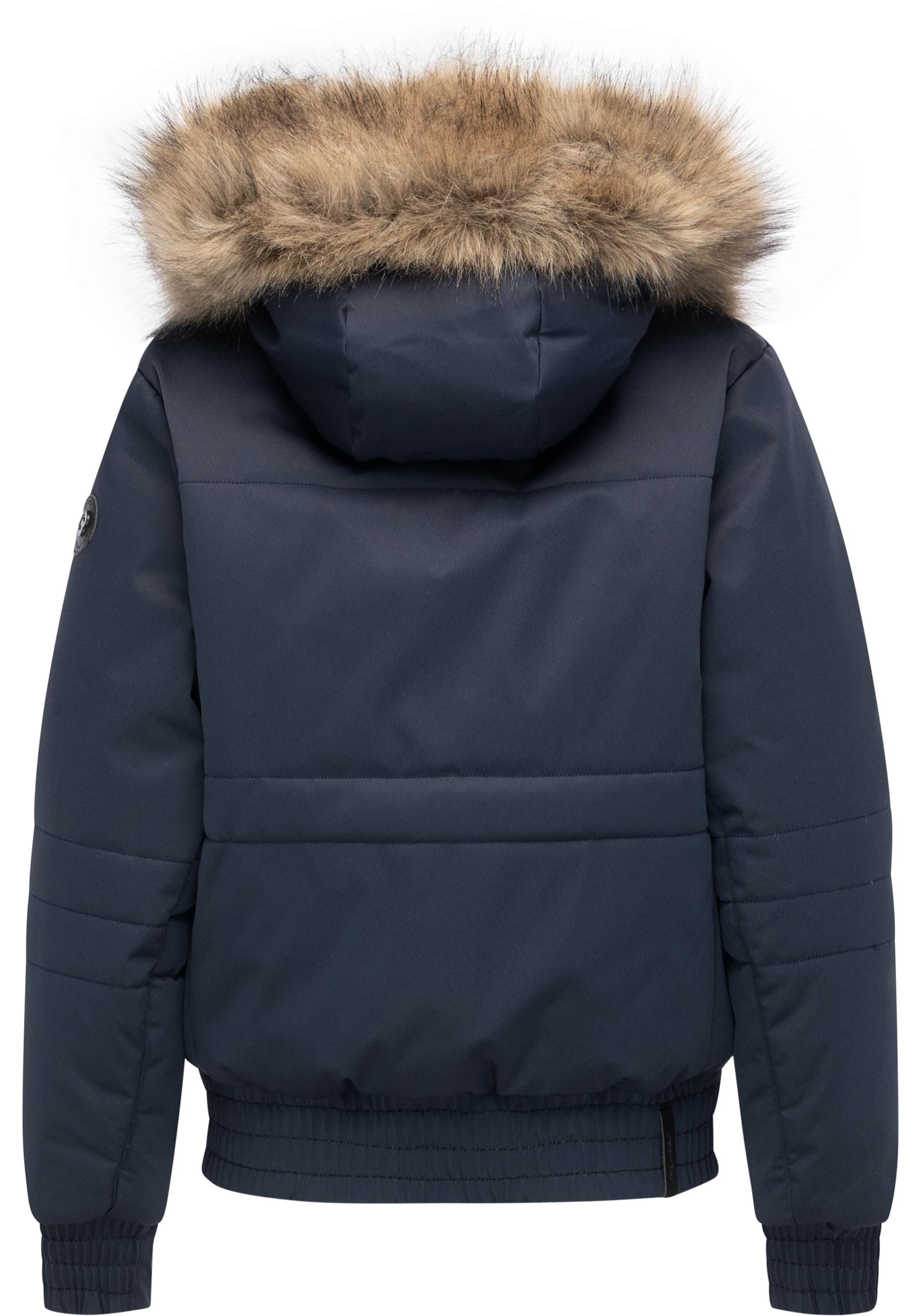 Ragwear Winterjacke »Deluxia YOUMODO« mit Kapuze modische Damen Bomberjacke mit Kunstfell