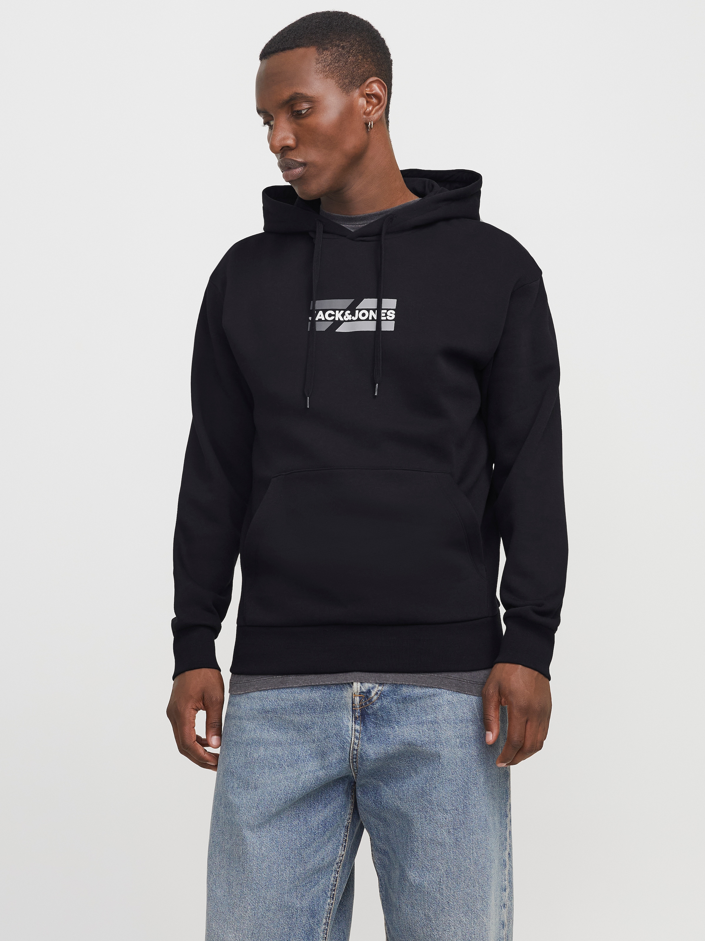 Jack & Jones Kapuzensweatshirt "JJECORP GRAPHIC SWEAT HOOD NOOS", mit Logo Print