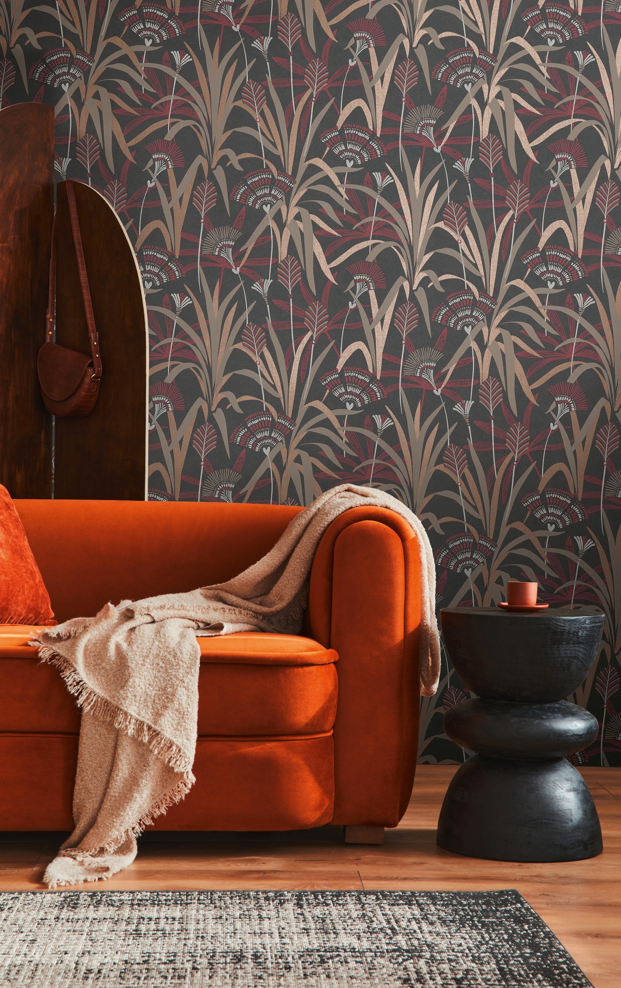 A.S. Création Vliestapete »French Affair florale Tapete Mustertapete Blätter Blattmuster«, leicht glänzend, Vliestapete Blatt-Motiv für Schlafzimmer Küche Wohnzimmer Floral Flur