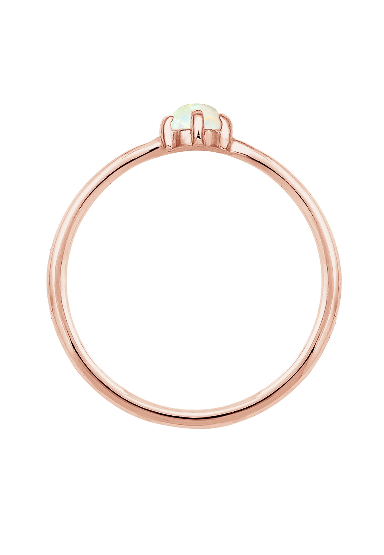 Elli Fingerring »Silberring mit synth. Opal rund 925er Silber«