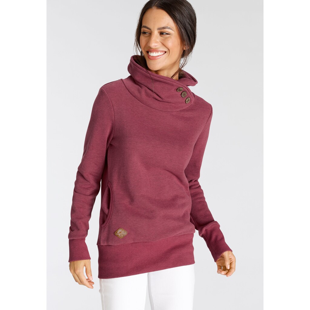 Ragwear Sweatshirt »ANGELLIKA O«, mit asymmetrischem Schalkragen