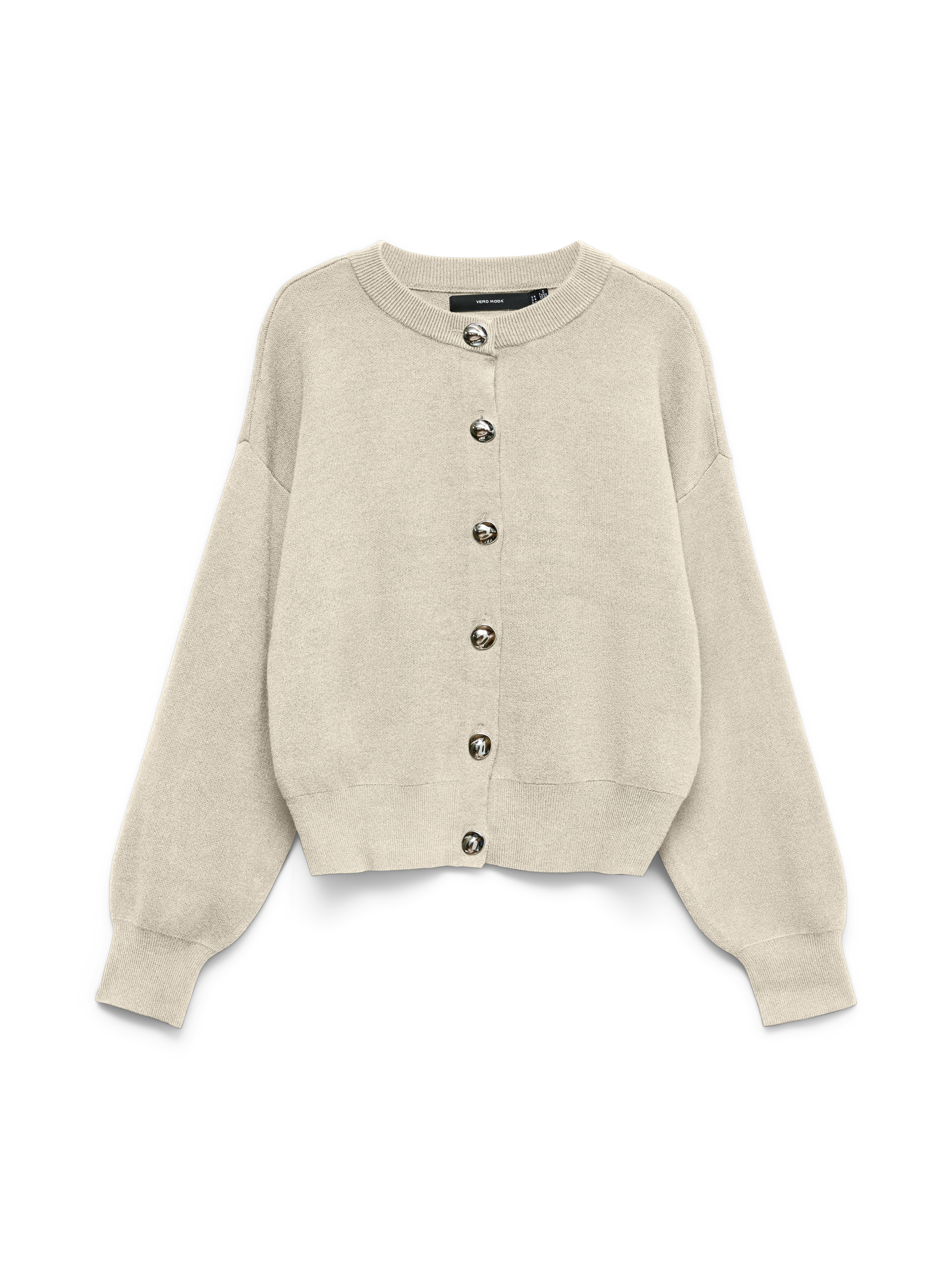 Vero Moda Strickjacke "VMNOELLA LS O-NECK CARDIGAN BOO" Materialmix