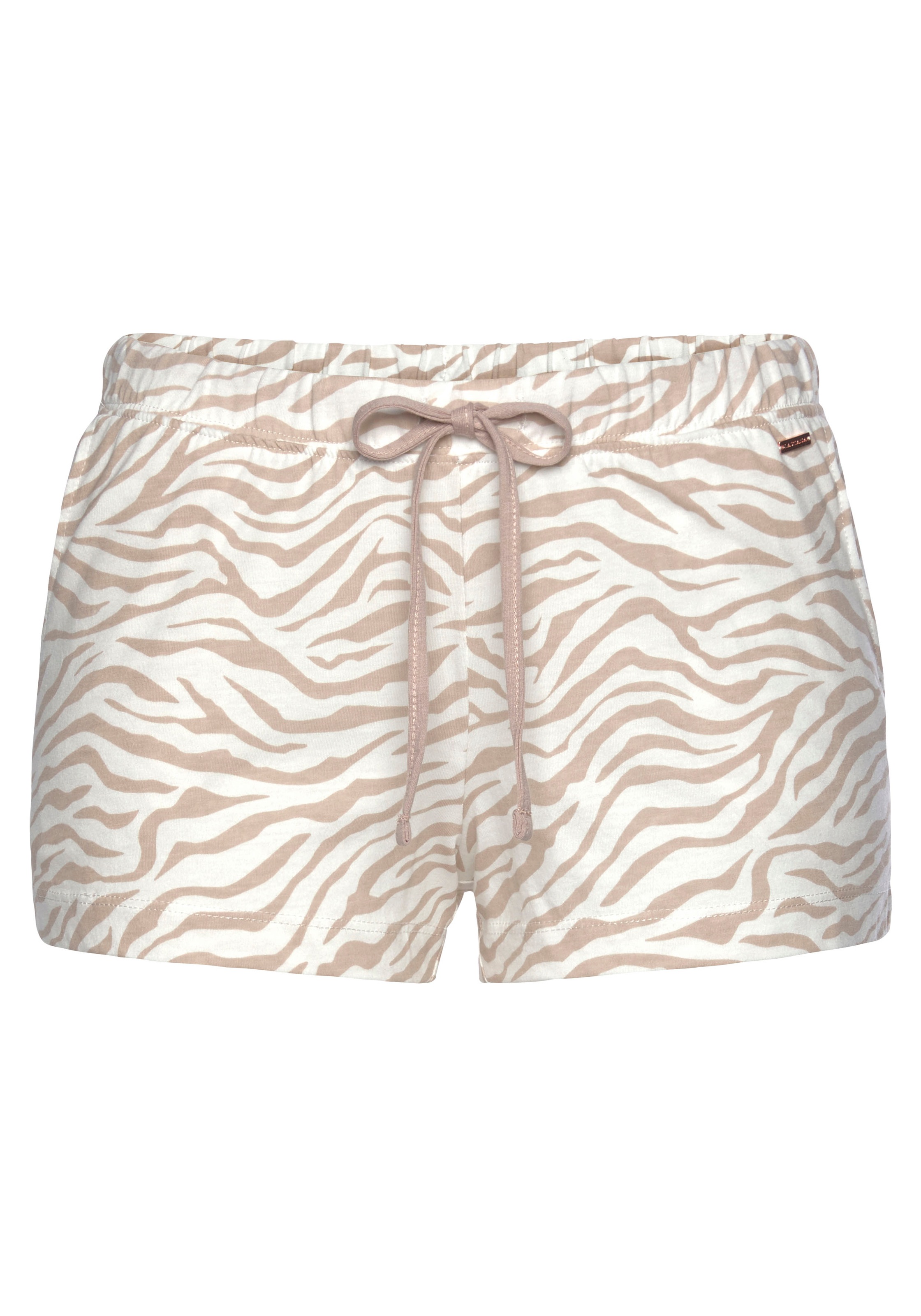 LASCANA Schlafshorts Uni oder mit schönem Animal-Print günstig online kaufen