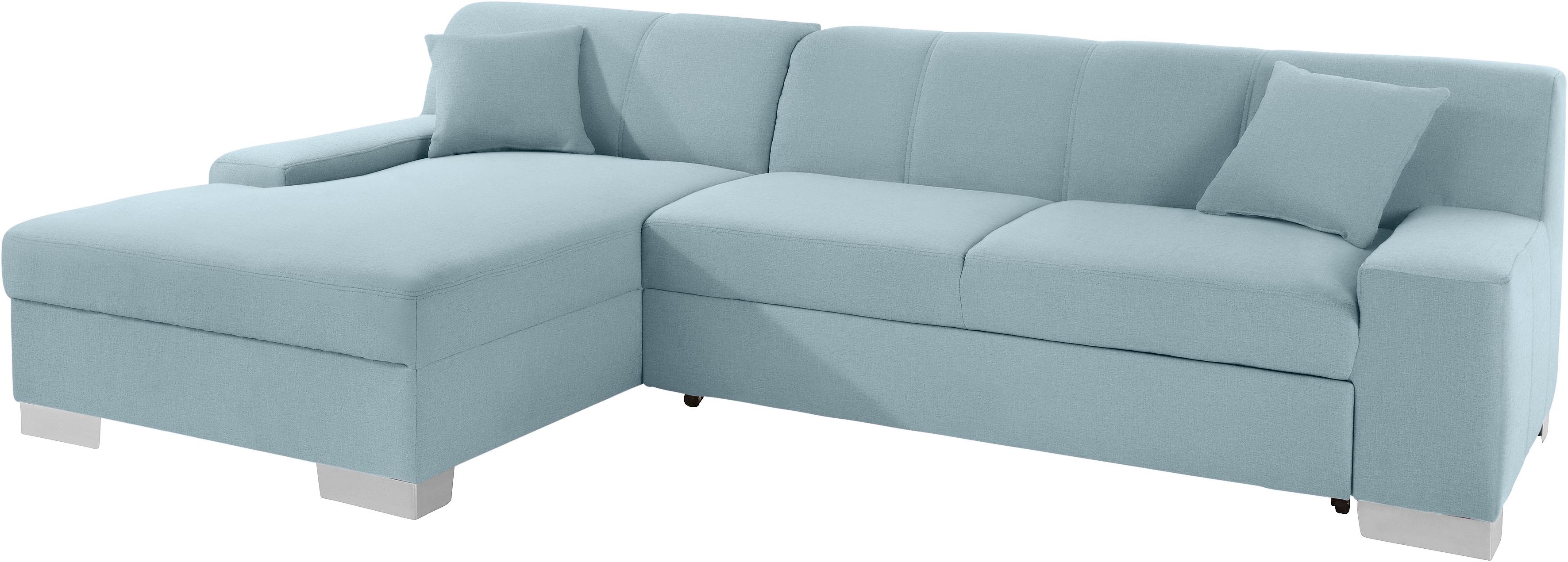 DOMO collection Ecksofa Bero, wahlweise mit Bettfunktion