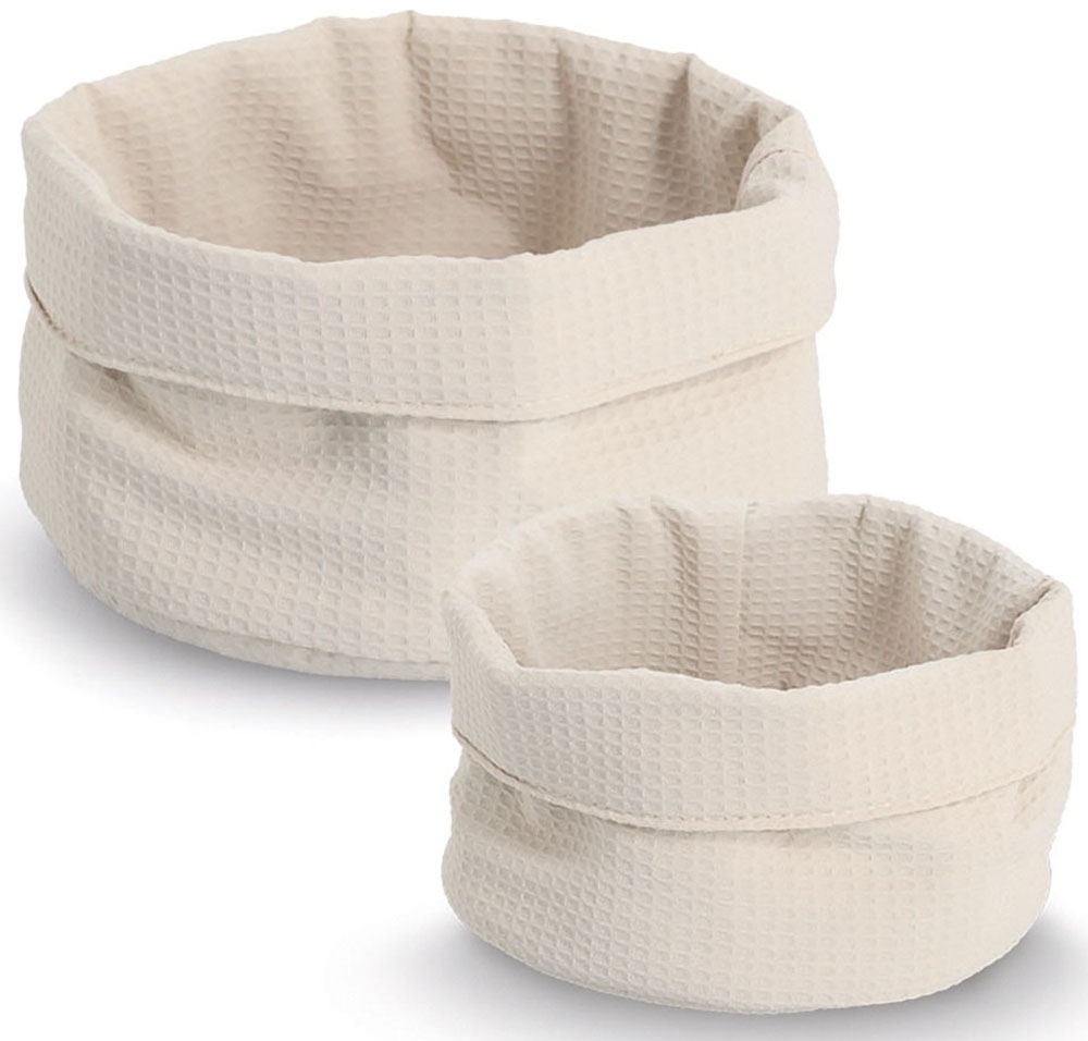 Zeller Present Aufbewahrungskorb "Waffelpiqué 2-tlg." hochwertiges Waffelpi günstig online kaufen