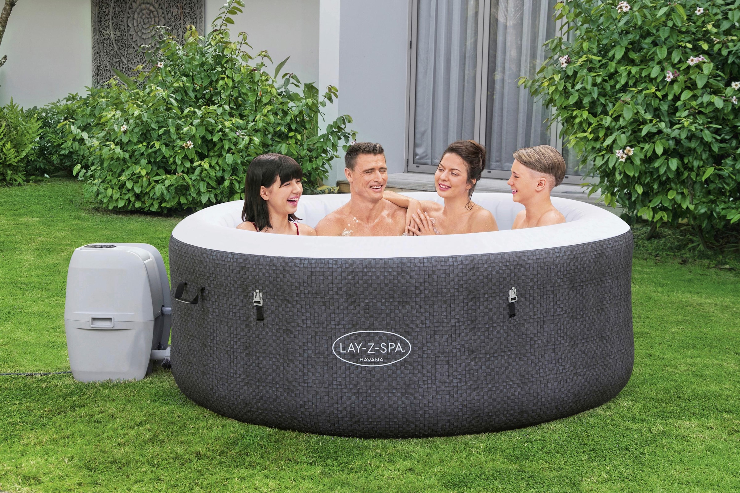 Bestway Whirlpool »LAY-Z-SPA® WLAN-Havana AirJet™«, ØxH: 180x66 cm, für bis zu 4 Personen