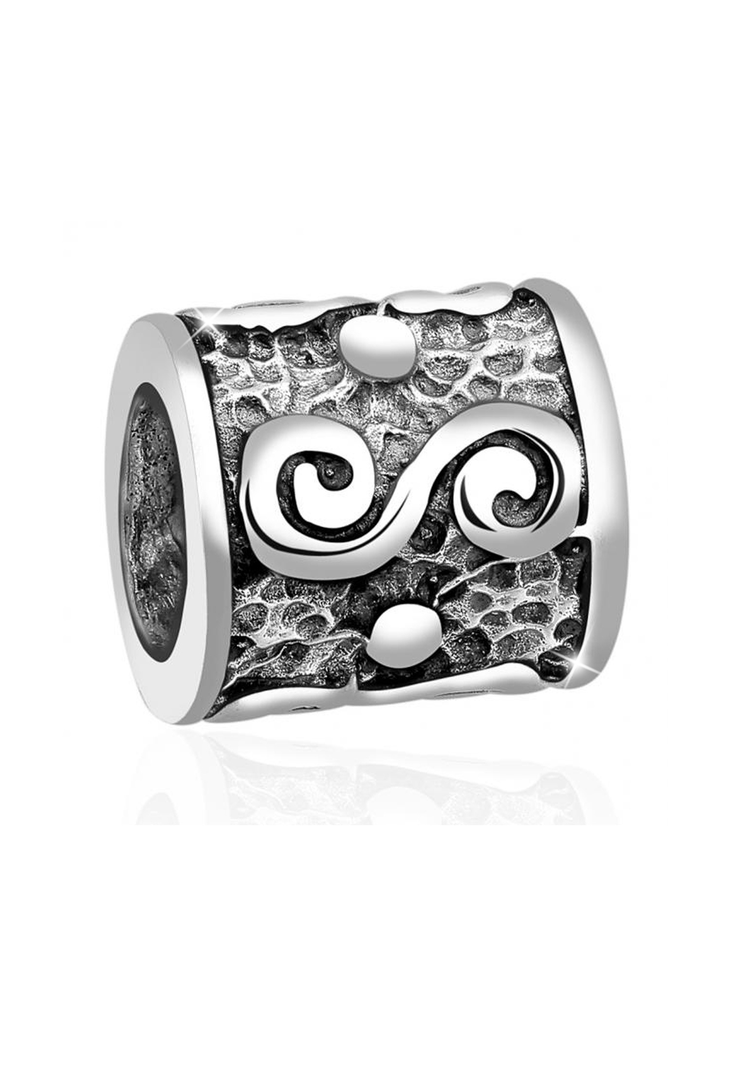 Bead »Bead Anhänger Oxid Welle Kringel 925 Silber«