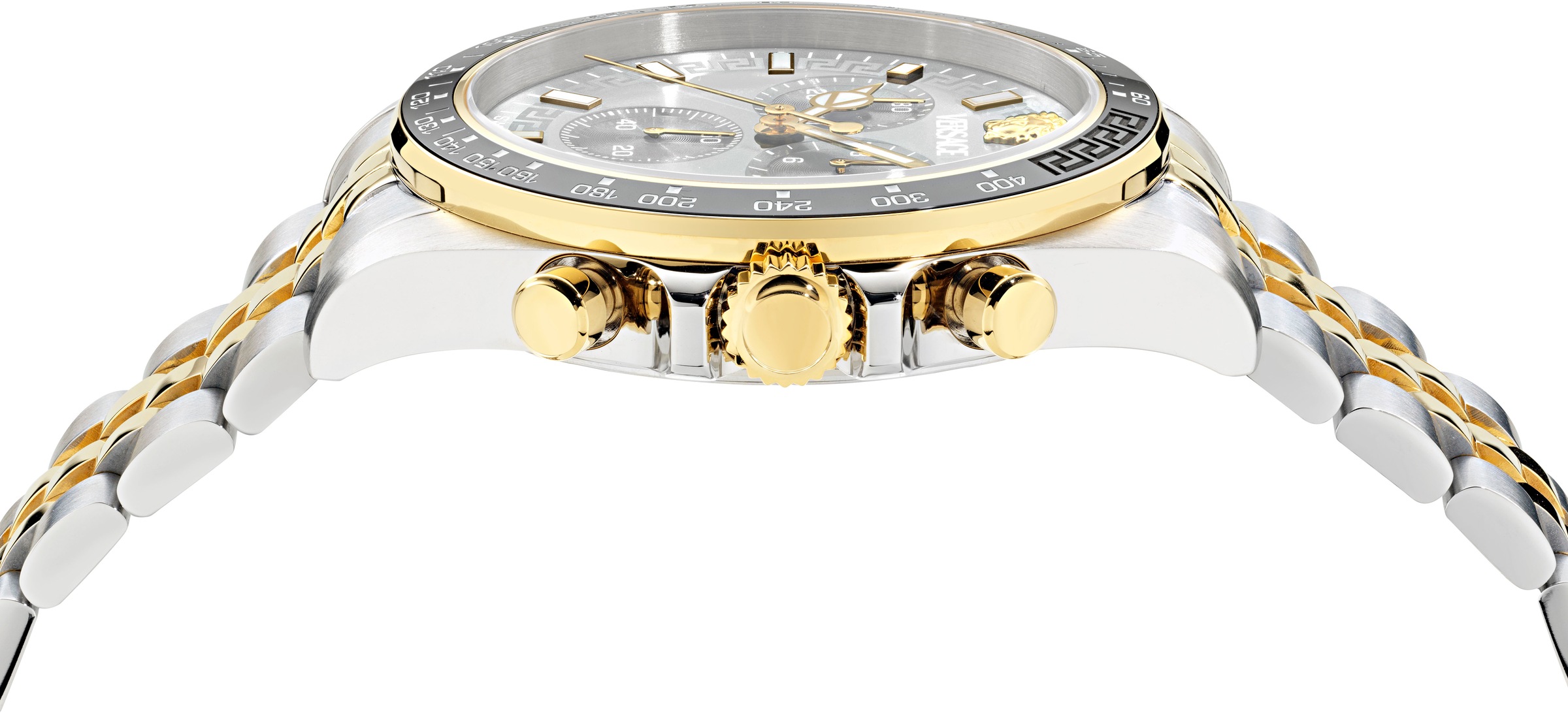 Versace Chronograph »GRECA CHRONO WAVE«, Quarzuhr, Armbanduhr, Herrenuhr, Swiss Made, Edelstahlarmband, analog