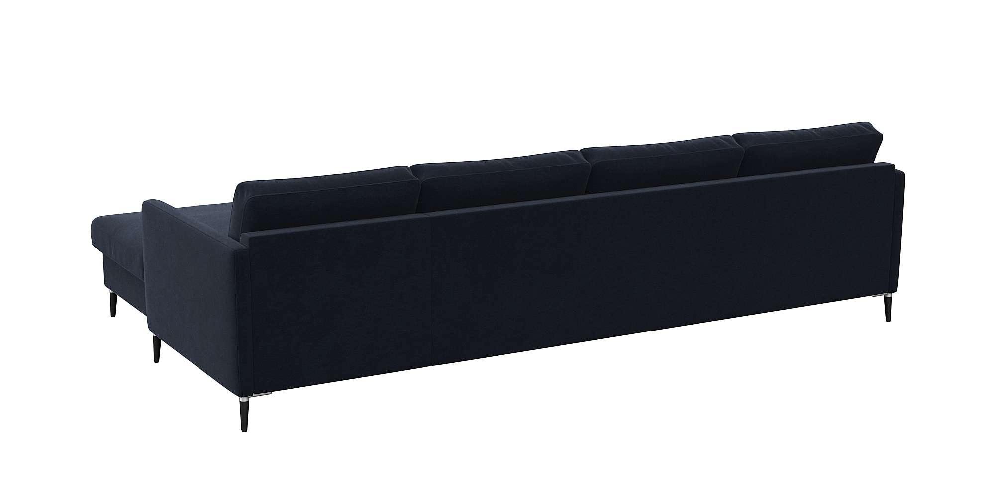 FLEXLUX Ecksofa »Fiore, L-Form, bequem und komfortabel durch hochwertigem Sitzaufbau«, schmale Armlehnen, Kaltschaum, Füße Alu+schwarz