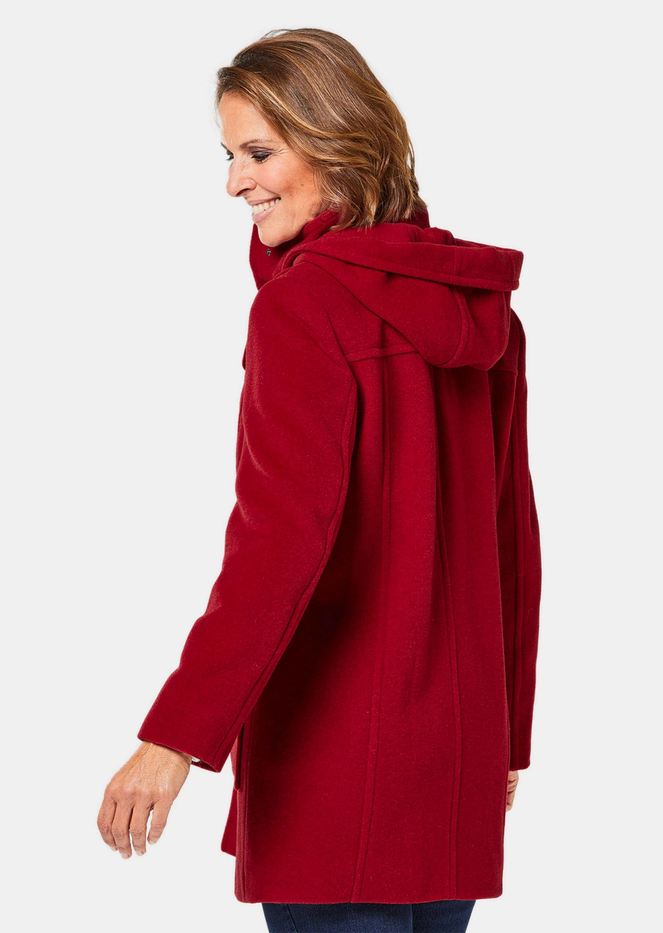 GOLDNER Langmantel »Kurzgröße Woll-Dufflecoat mit Kaschmirwolle«