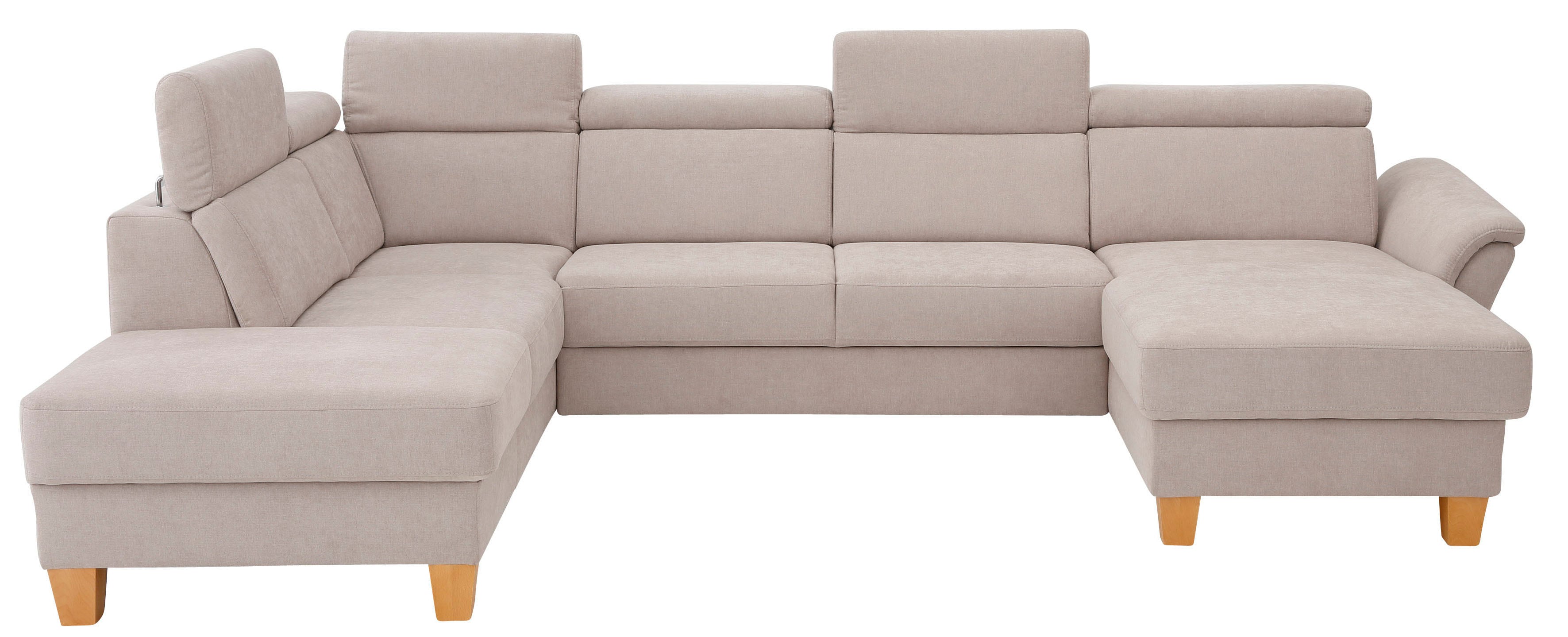 OTTO home Wohnlandschaft "Conville U-Form" Kopfteilverstellung wahlweise mit Schlaffunktion und Bettkasten