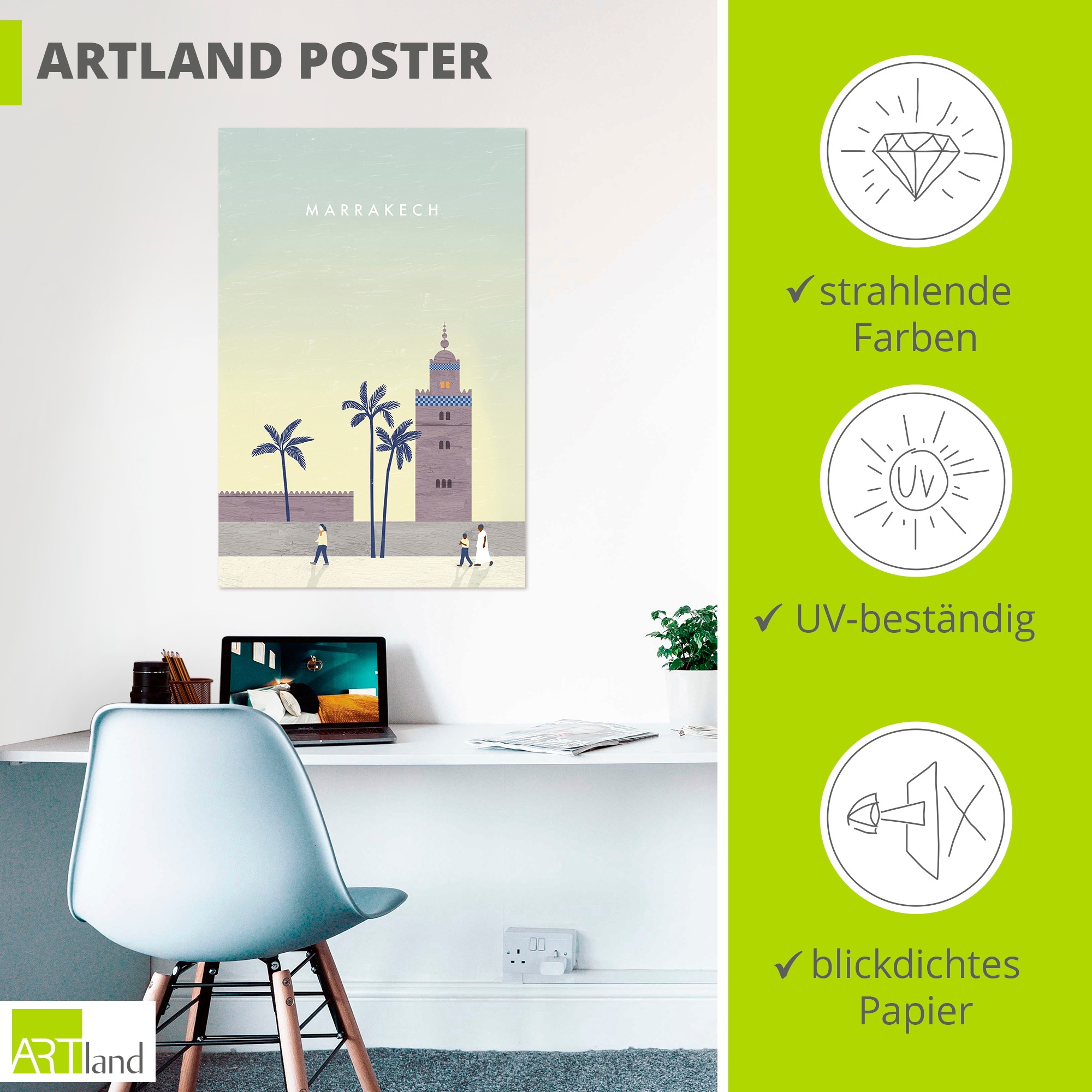 Artland Wandbild »Marrakech« 1 Stk. tlg. als Alubild, Leinwandbild, Poster, Wandaufkleber in verschied. Größen