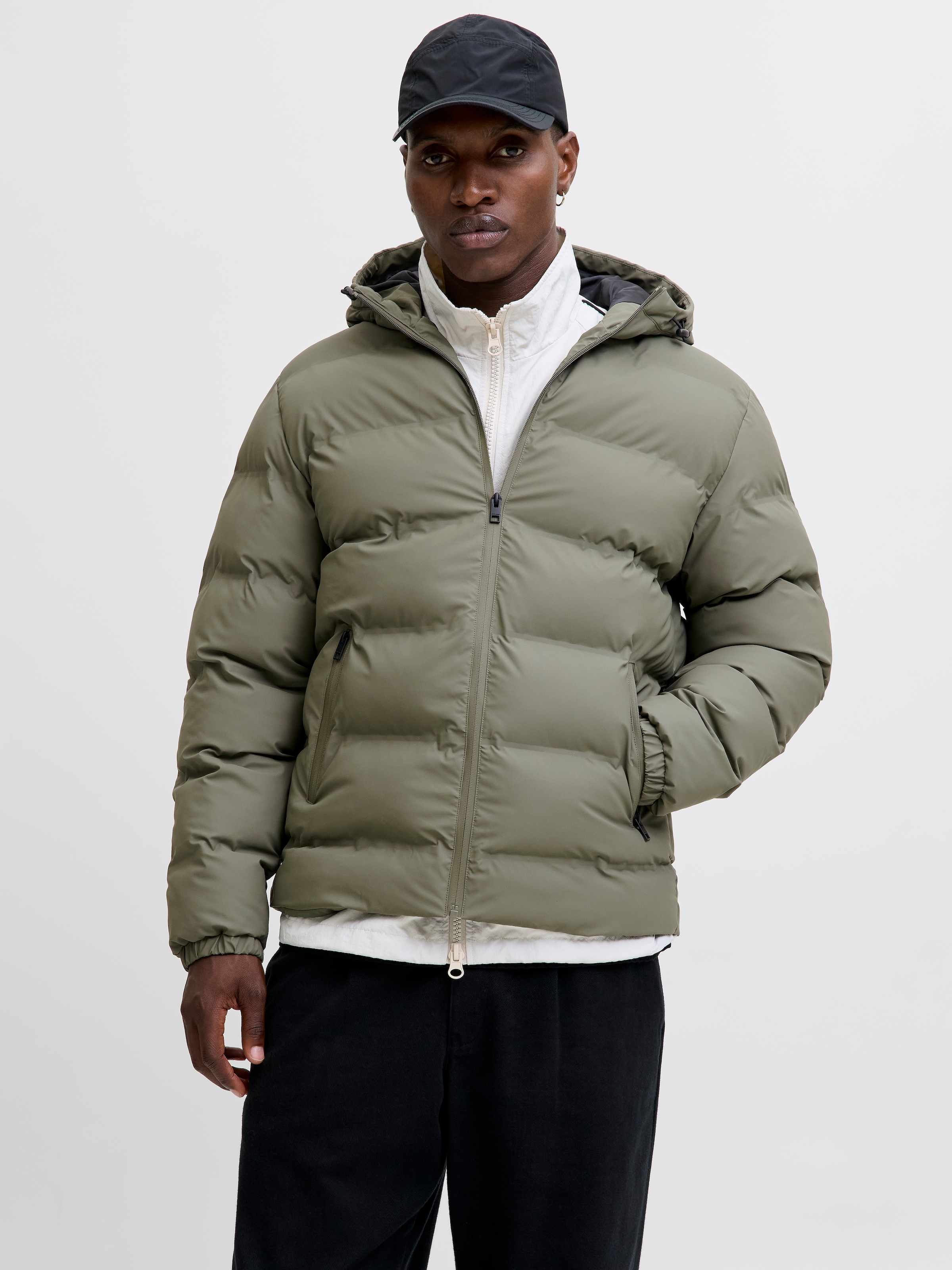 Jack & Jones Steppjacke "JJELEMENTS PU PUFFER SN" mit Kapuze günstig online kaufen
