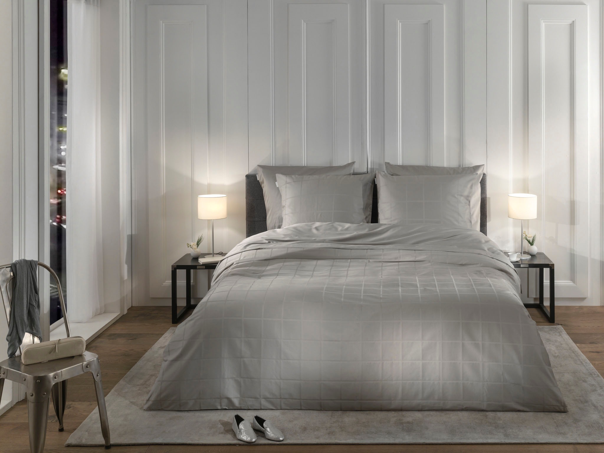 Heckett & Lane Wendebettwäsche "Diamante" 2 Stk. kariert, hochwertiges Mako günstig online kaufen