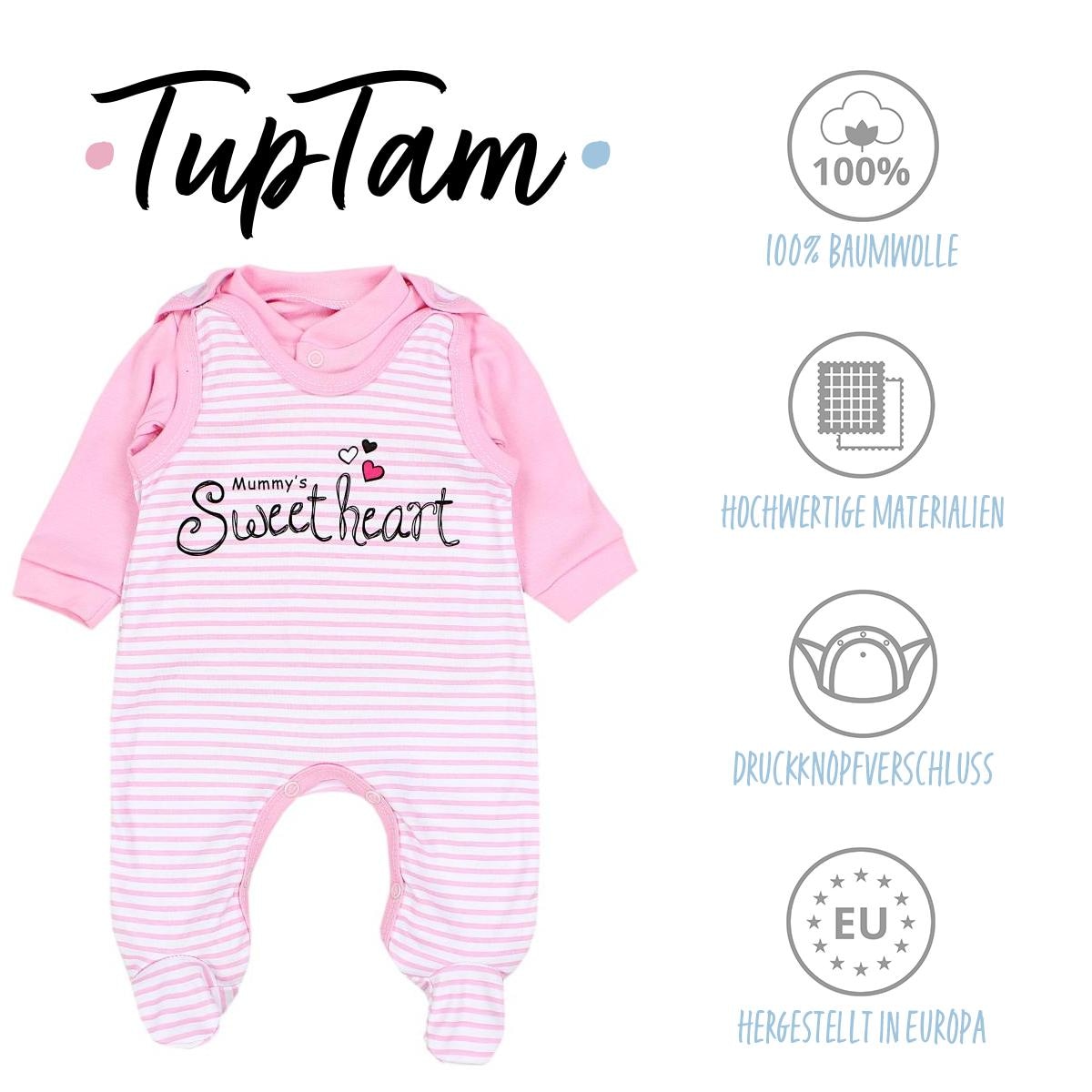 TupTam Strampler »Set Baby Unisex Strampler-Set mit Aufdruck Spruch 2-tlg«