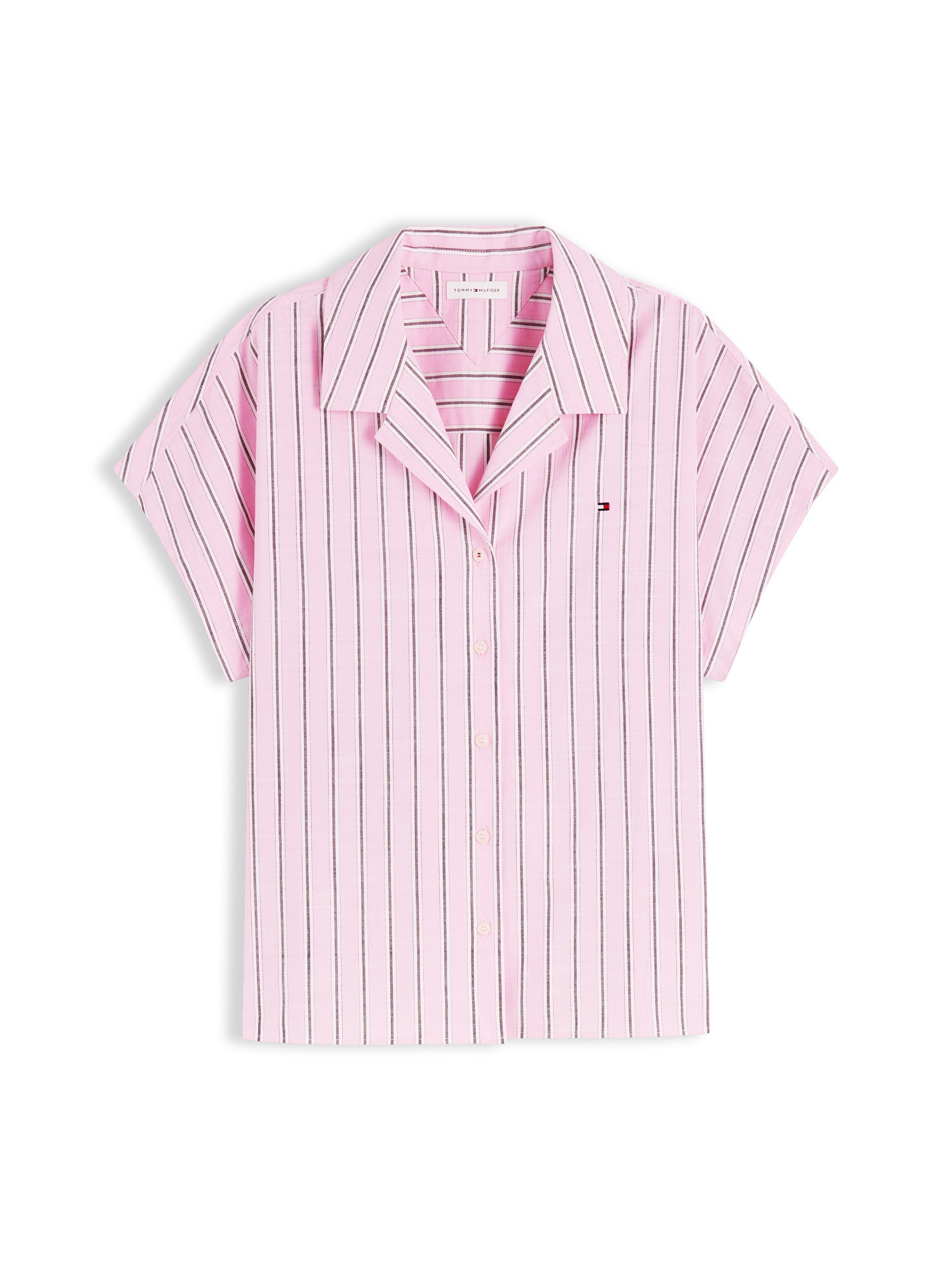 Tommy Hilfiger Kurzarmbluse »SUMMER COTTON SS SHIRT« Baumwollmischung