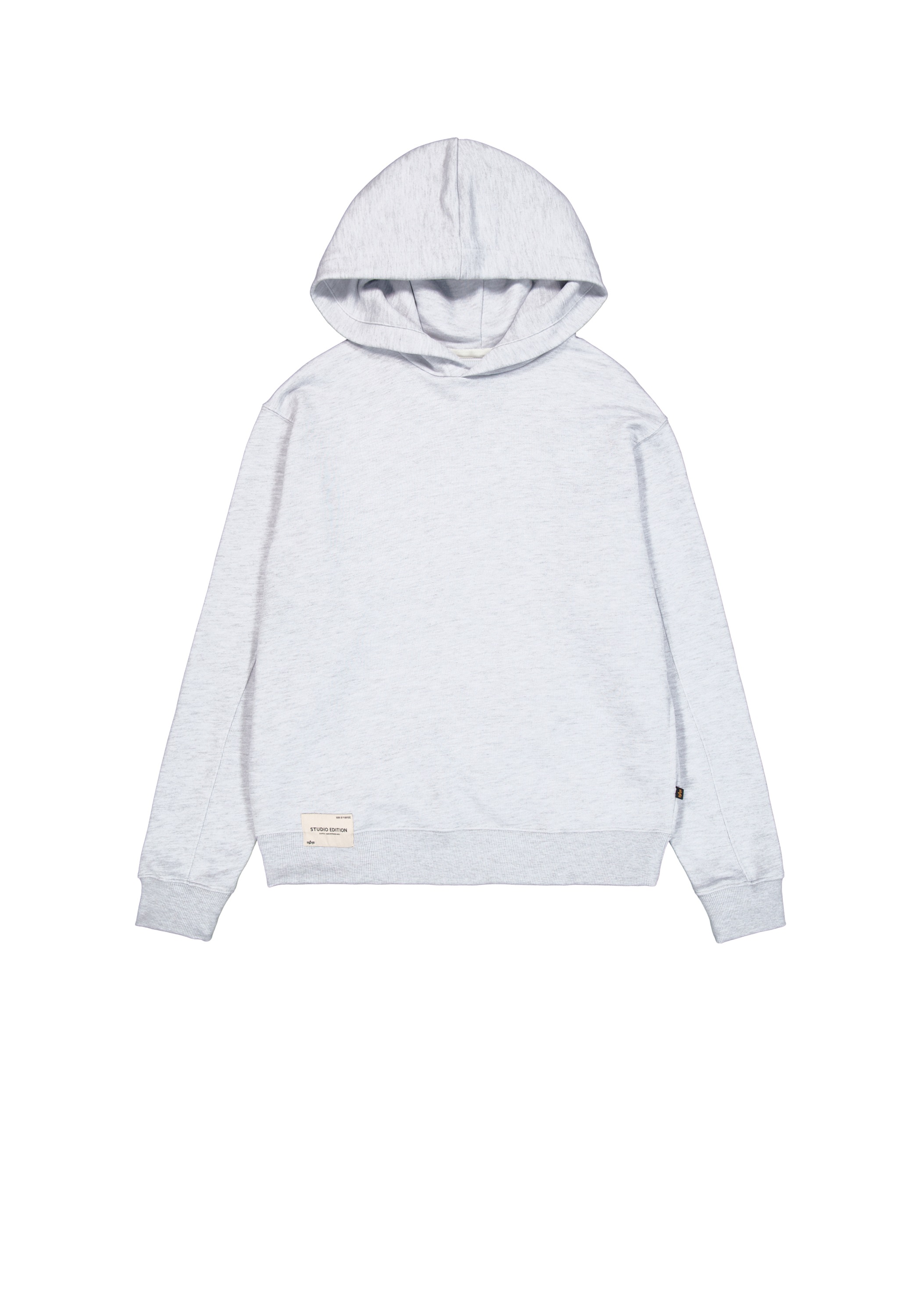 Hoodie ALPHA INDUSTRIES "Studio Edition Hoodie", Herren, Gr. 3XL, grau (pastel grau melange), Obermaterial: 80% Baumwolle, 20% Polyester, loose fit, Sweatshirts Hoodie