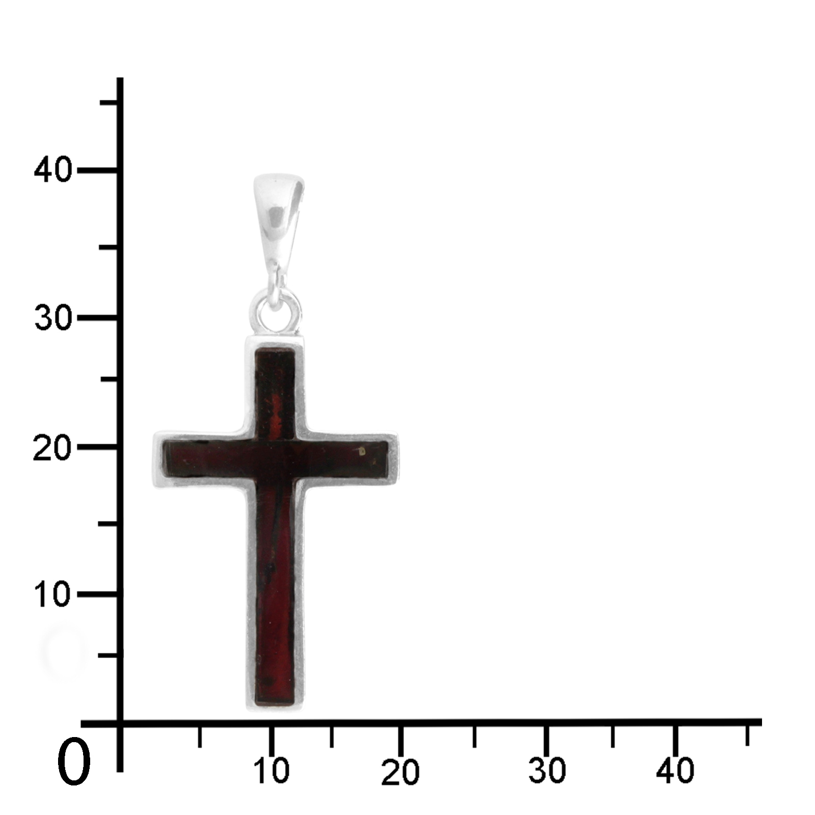OSTSEE-SCHMUCK Kettenanhänger »Ostsee-Schmuck Anhänger Kreuz 28 x 18 mm«, (1 tlg.)