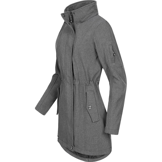 PEAK TIME Softshelljacke »L60013«, mit Kapuze, wasserabweisender  Übergangs-Mantel mit abnehmbarer Kapuze für kaufen | BAUR