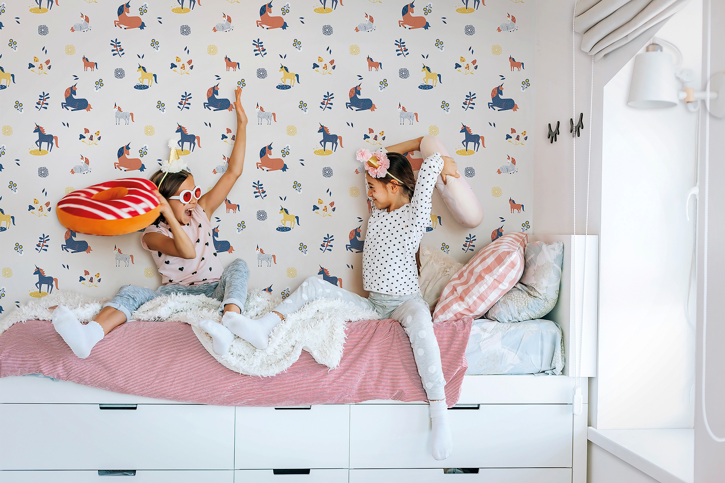 Marburg Kindertapete, Motiv-matt, Einhorn, moderne Tapete für Wohnzimmer Schlafzimmer Küche